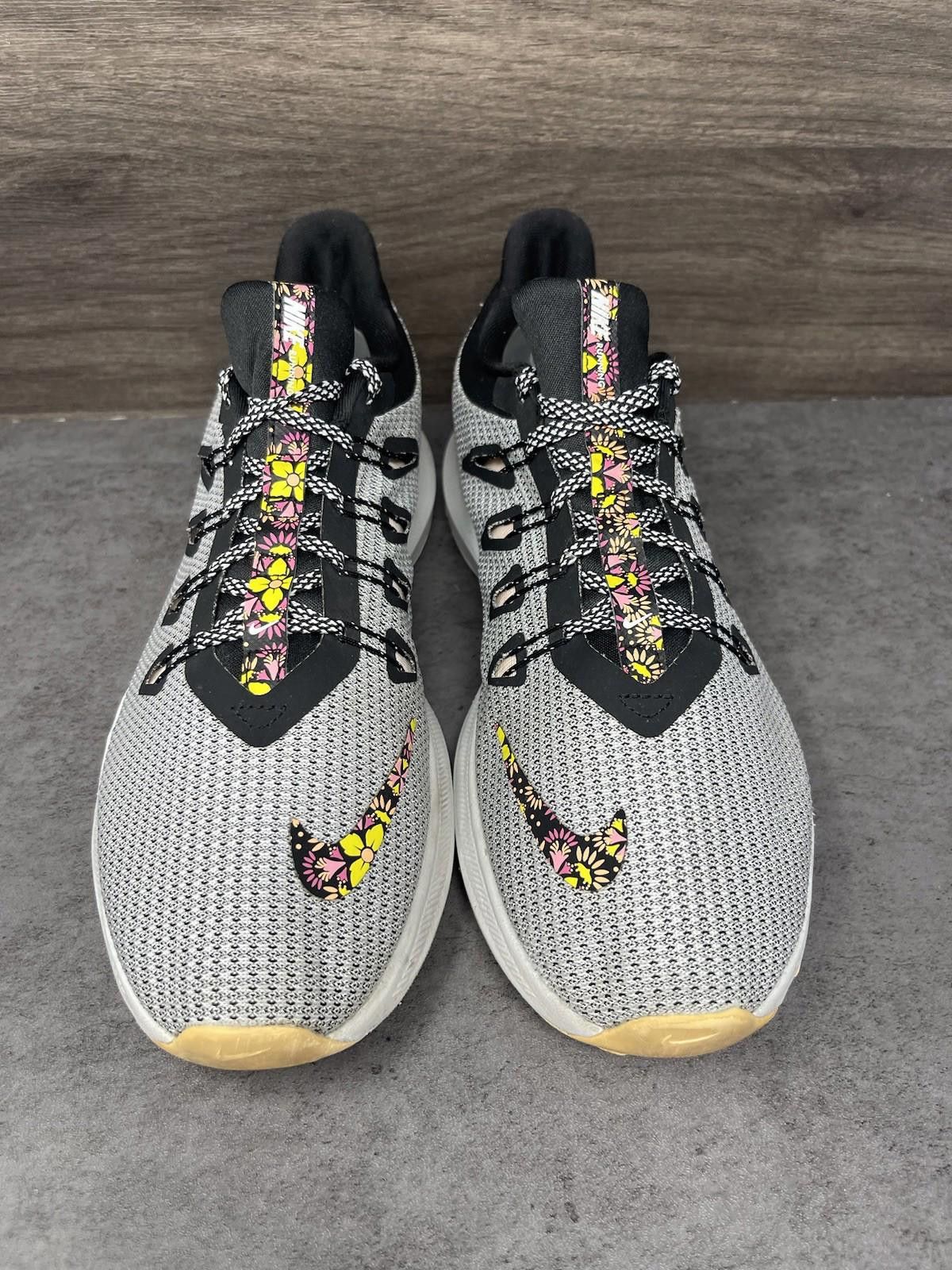 Nike Nike Quest SE Running Shoes Womens Size 11 Grey Floral Print Size US 11 / IT 41 - 3 Thumbnail