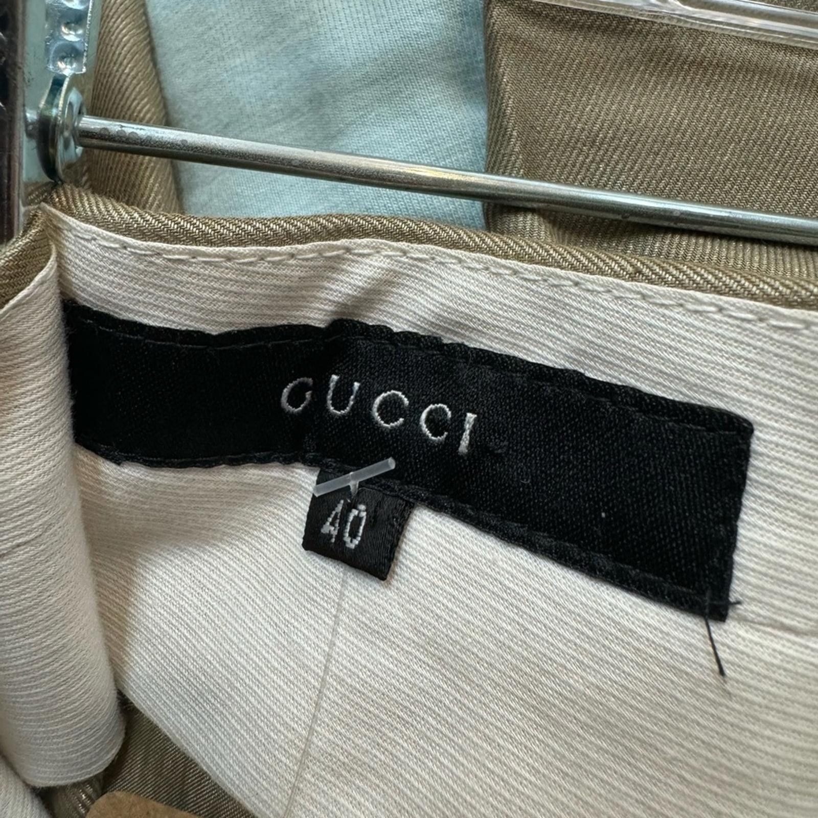 Gucci Gucci Women’s Antique Gold Straight-Leg Trousers Size 4 Size 28" / US 6 / IT 42 - 7 Thumbnail