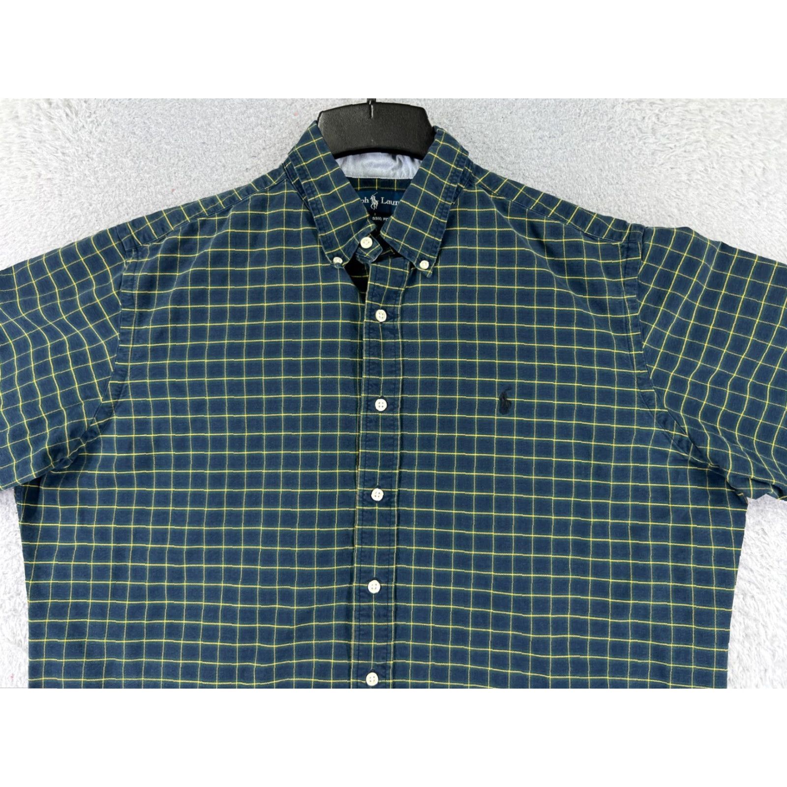 Polo Ralph Lauren VINTAGE Polo Ralph Lauren Shirt Men XL Green Plaid Button-Up Cotton Size US XL / EU 56 / 4 - 4 Thumbnail