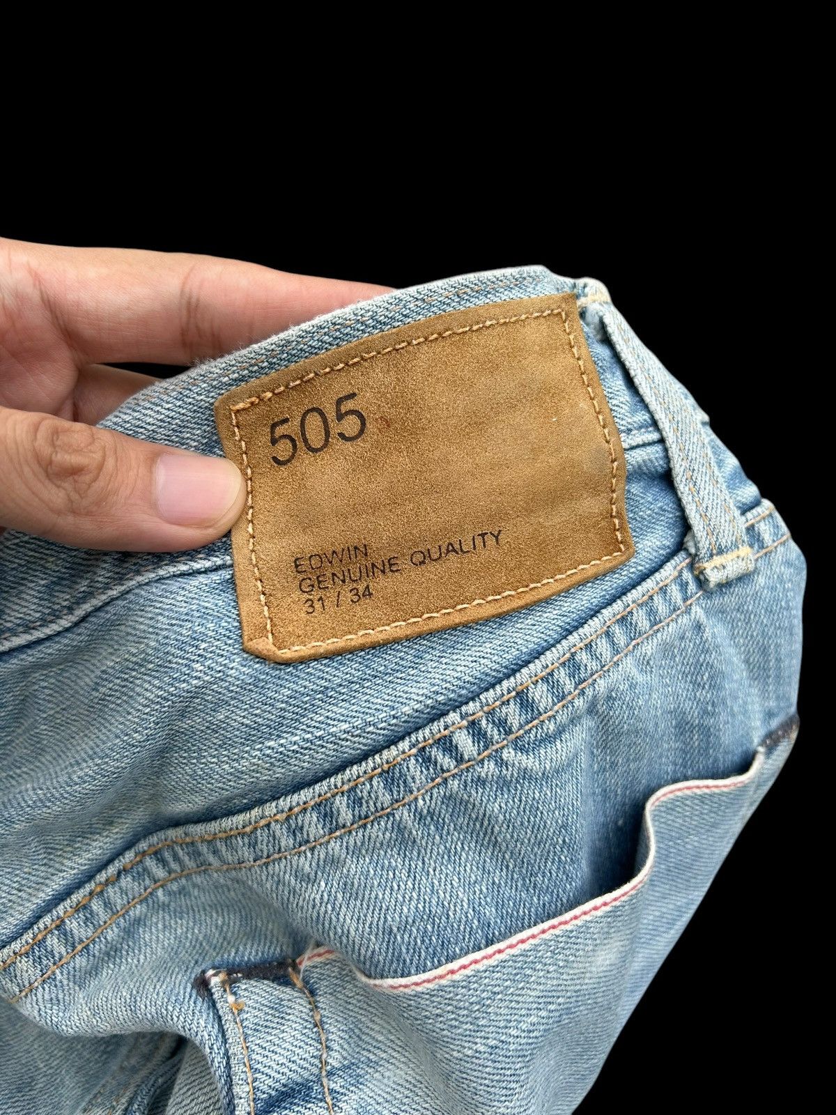 Edwin × If Six Was Nine × Kapital Flare💥Edwin Selvedge Distressed Japanese Punk grunge denim Size US 31 - 3 Thumbnail