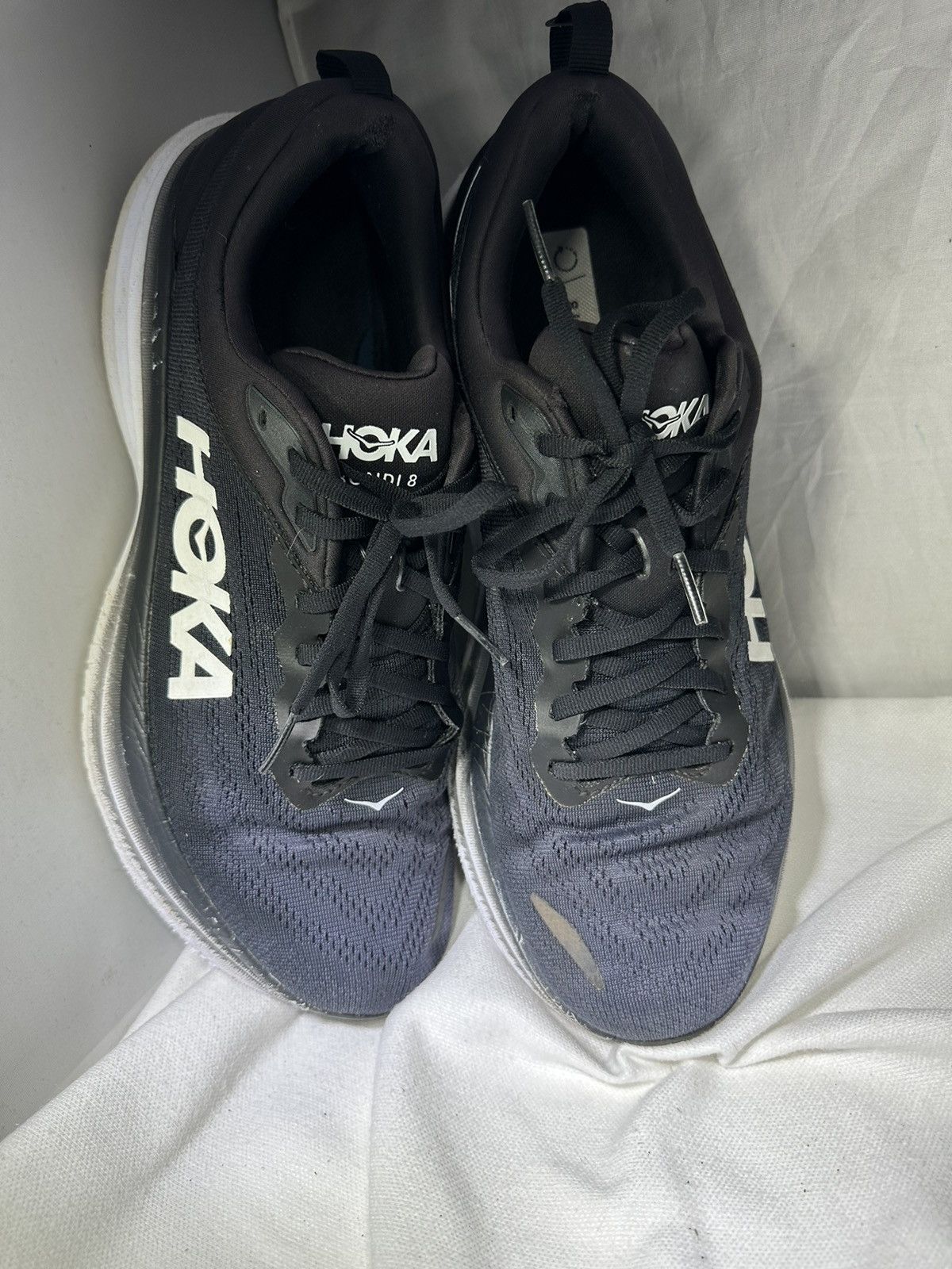 Hoka PreOwned Hoka One One Bondi 8 Black Sneaker Shoes Men's 12D Size US 12 / EU 45 - 6 Thumbnail