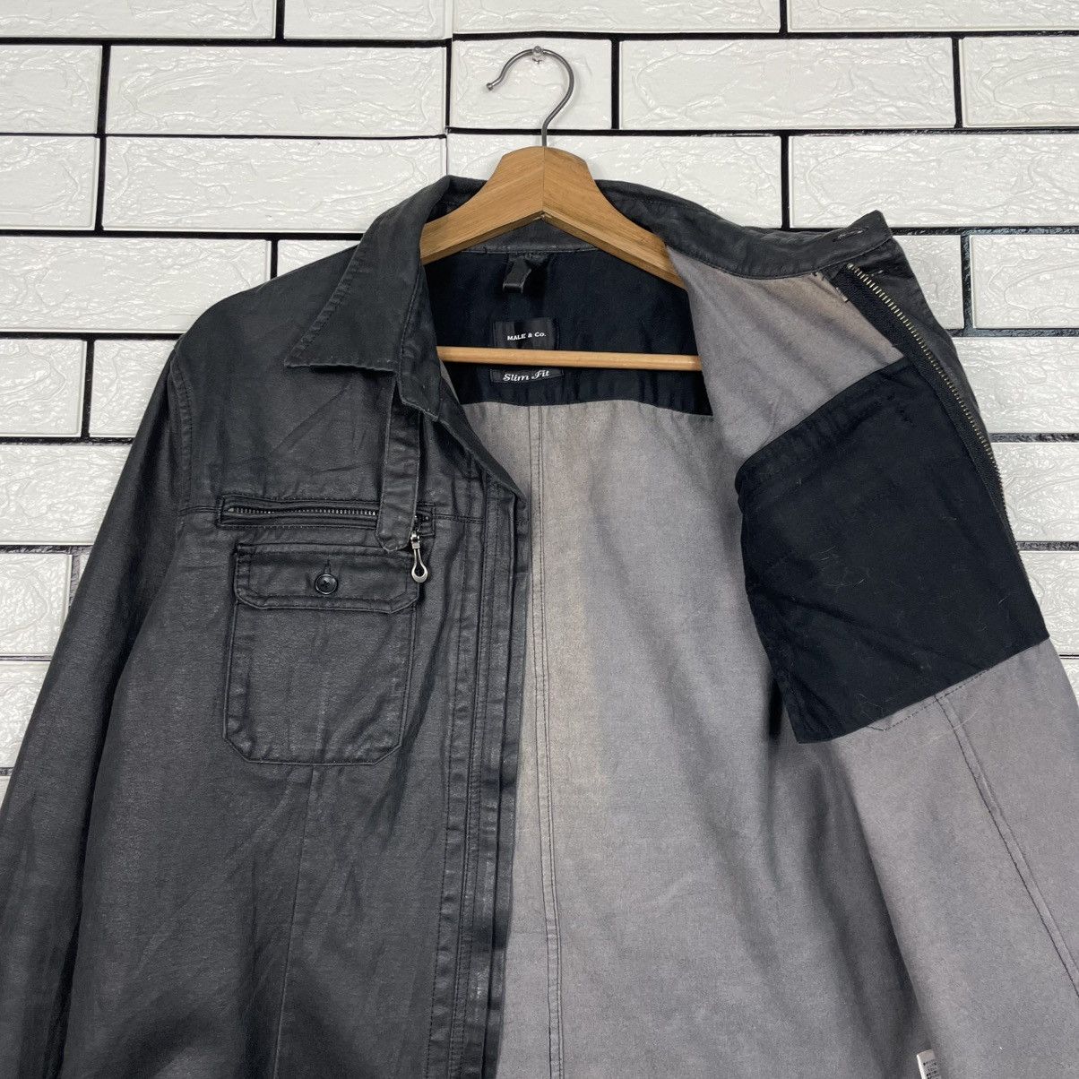 Japanese Brand Male & Co Slim Fit Black Jacket Size US M / EU 48-50 / 2 - 10 Thumbnail