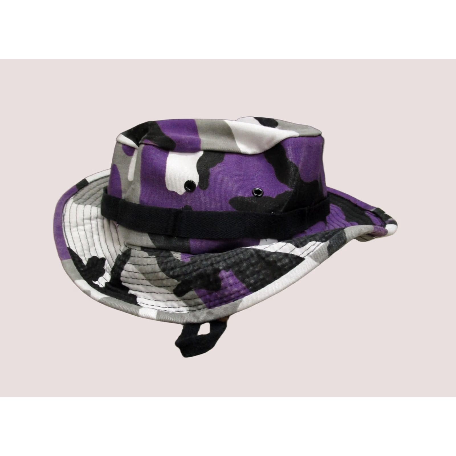 American Apparel US Military Boonie Hat Men L Purple White Camouflage Bucket Style Boonie Hat Size ONE SIZE - 1 Thumbnail