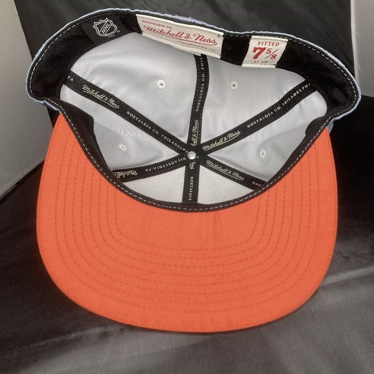 Mitchell & Ness × NHL Anaheim Ducks Two Tone Fitted Hat 7 5/8 Gray/Orange Size 36 - 6 Thumbnail