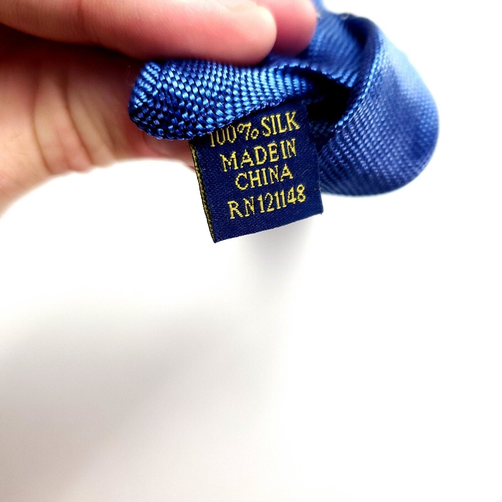 Club Room Club Room Blue Silk Tie Woven Skinny Knit Size ONE SIZE - 5 Thumbnail