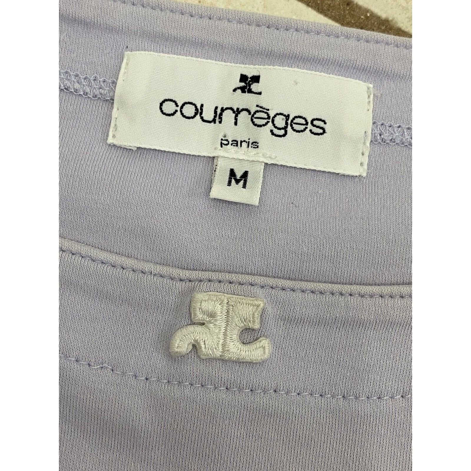 Courreges Vintage Courreges Lavender Purple 3/4 Sleeve T Shirt Paris Size M / US 6-8 / IT 42-44 - 4 Thumbnail