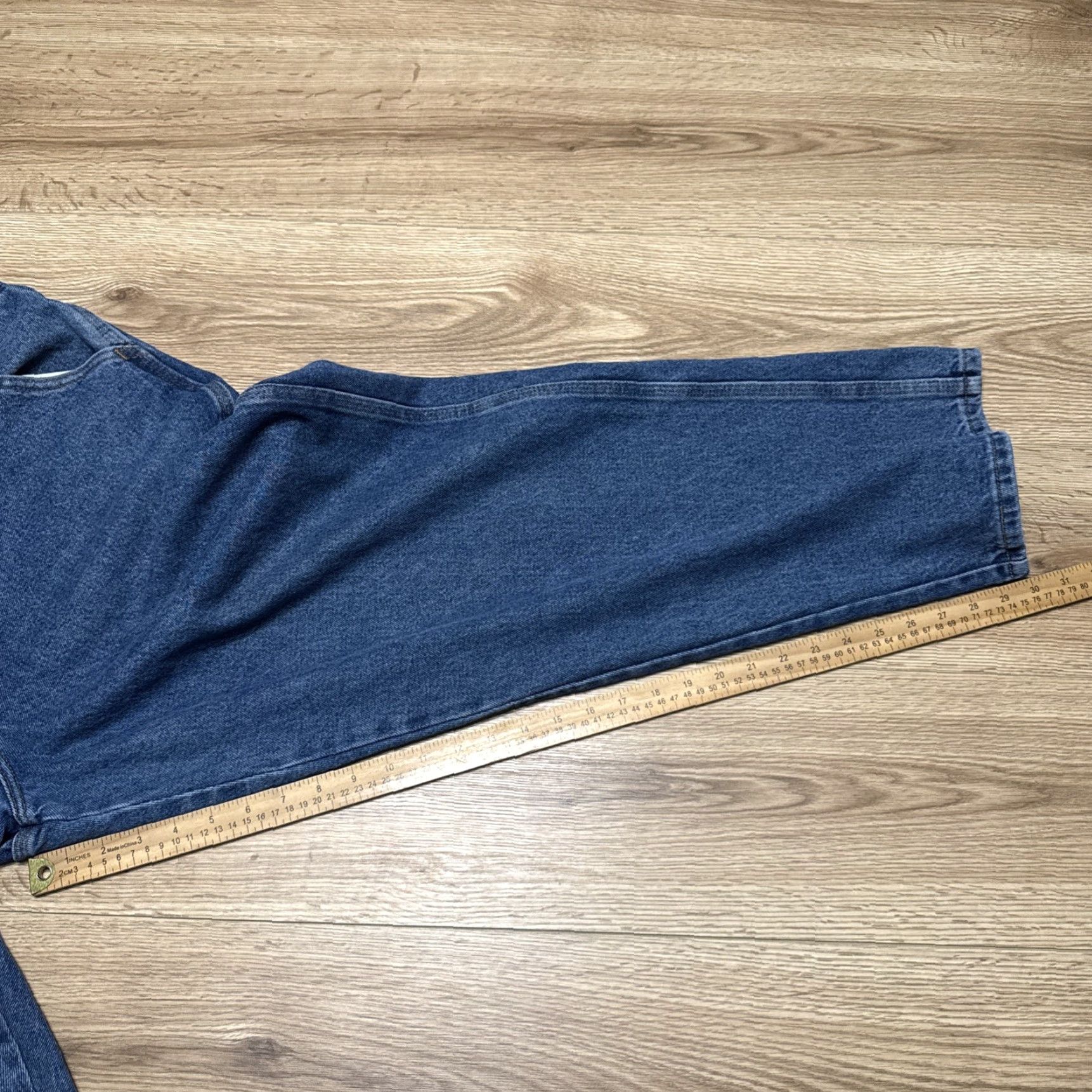 Denime Rustler Carpenter Jeans Mens Sz 38x30 Blue Denim Pockets 100% Cotton Denim Size US 38 / EU 54 - 6 Thumbnail
