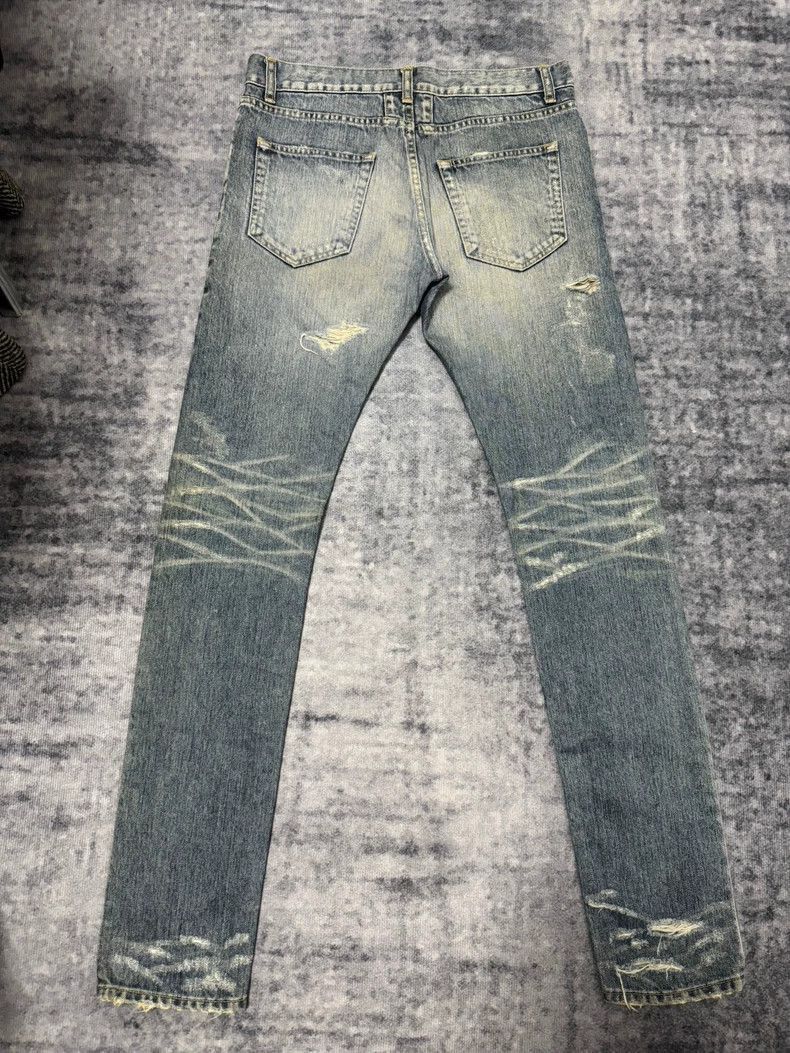 Saint Laurent Paris saint laurent slp13fw distressed blue jeans Size US 26 / EU 42 - 7 Thumbnail