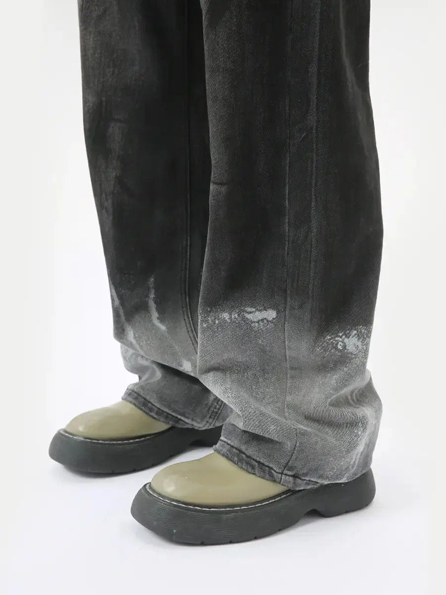 Japanese Brand Retro loose gradient micro flared jeans Size US 32 / EU 48 - 2 Thumbnail