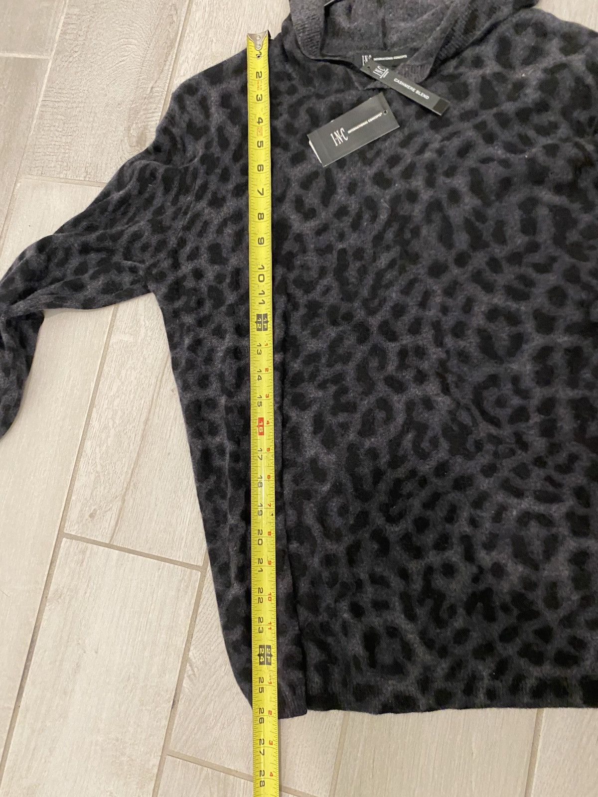 I.N.C International Concepts I.N.C. Cashmere Leopard Print Hoodie Size US S / EU 44-46 / 1 - 6 Thumbnail