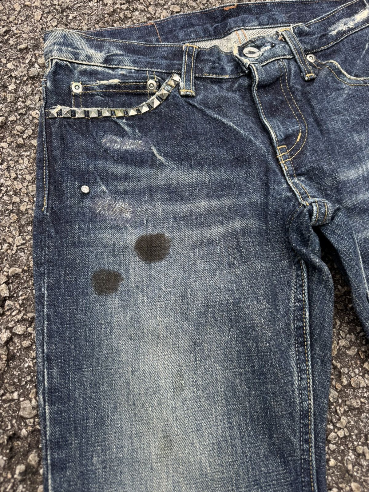 Hysteric Glamour HYSTERIC GLAMOUR JAPAN STUDDED UNISEX STYLE DISTRESSED JEANS Size US 29 - 7 Thumbnail
