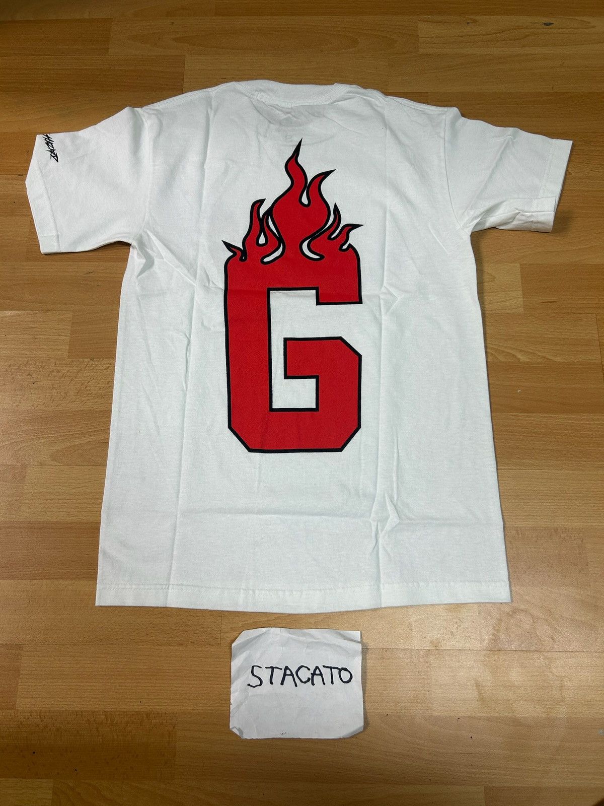 Gnarcotic × Rap Tees Gnarcotic Lil Gnar Fire Hazrd Tee White/Red Size US S / EU 44-46 / 1 - 1 Thumbnail