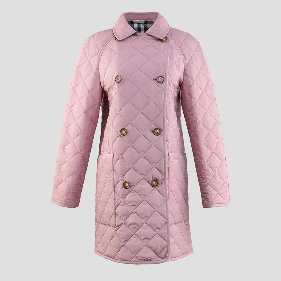 Burberry o1w1db10426 Quilted Padded Coat in Antique Rose Size S / US 4 / IT 40 - 2 Thumbnail
