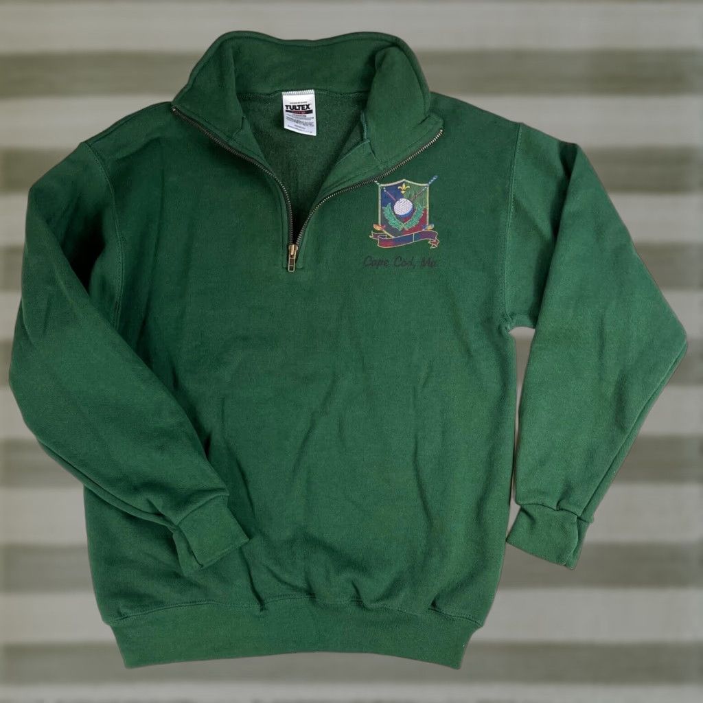 Tultex VINTAGE Tultex Cape Cod, MA Golf Logo 1/4 Zip Pullover Sweatshirt Mens Sz M Green 1/4 Zip Golf Cape Cod Tultex Sweatshirt Mens M Green Size US M / EU 48-50 / 2 - 1 Thumbnail