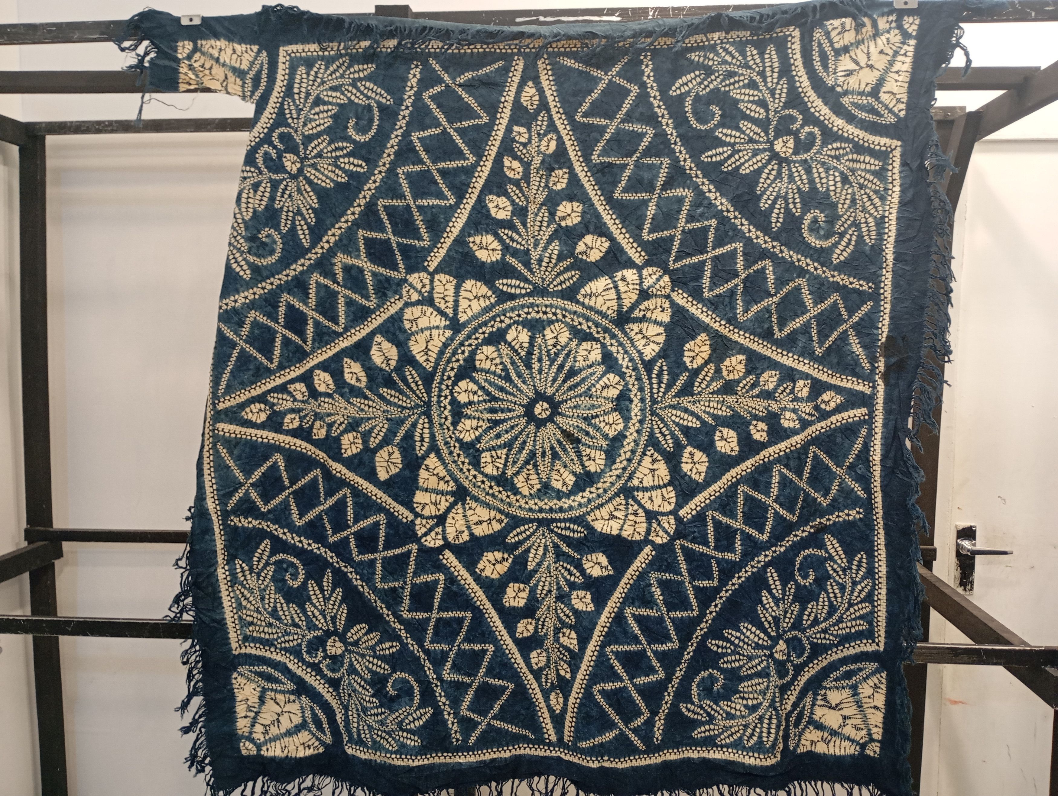 Japanese Brand Vintage Distressed Shibori Tablecloth Home Deco Size ONE SIZE - 4 Thumbnail