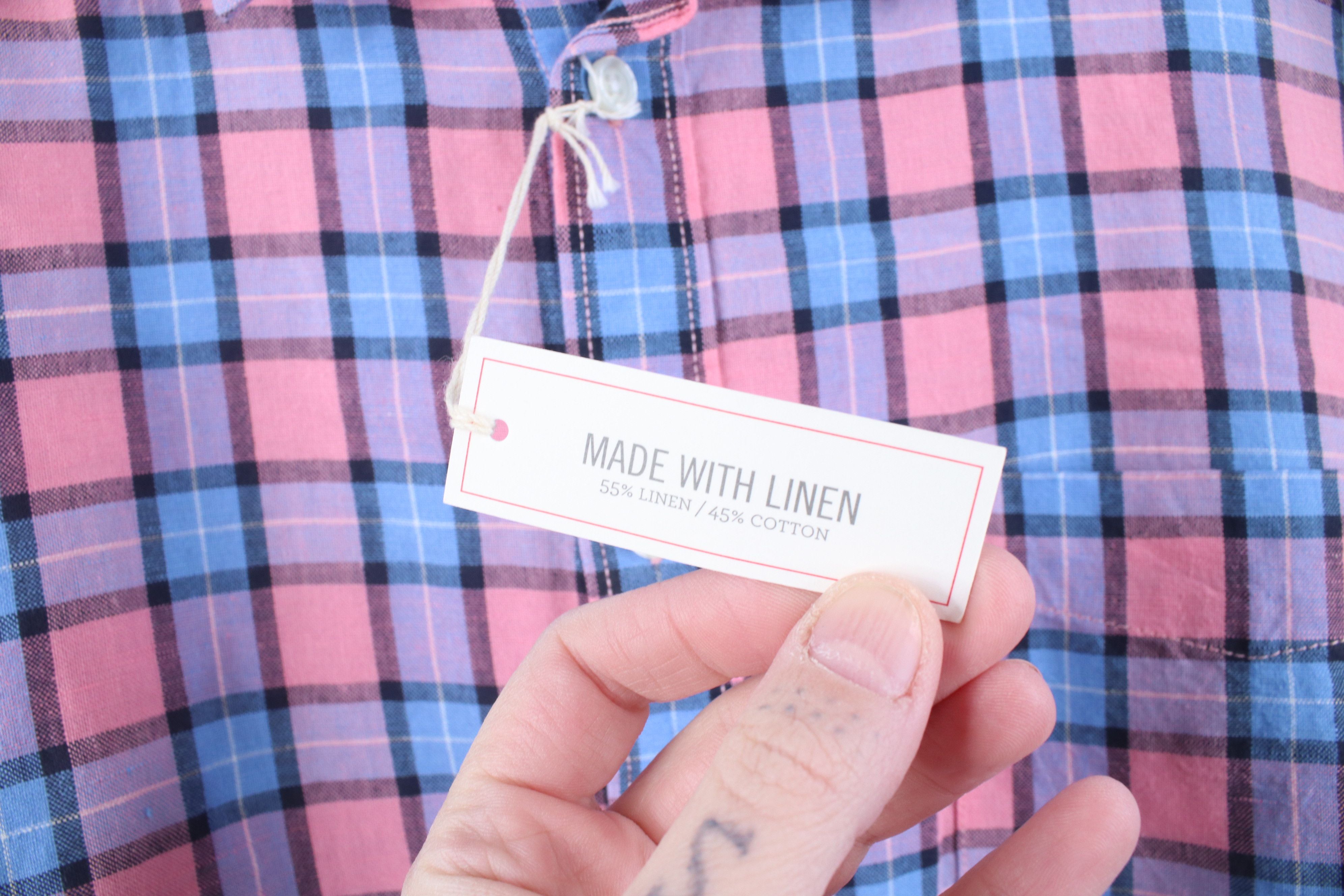 Gap Deadstock Vintage Y2K Gap Collared Button Shirt Pink Plaid Size US XL / EU 56 / 4 - 4 Thumbnail