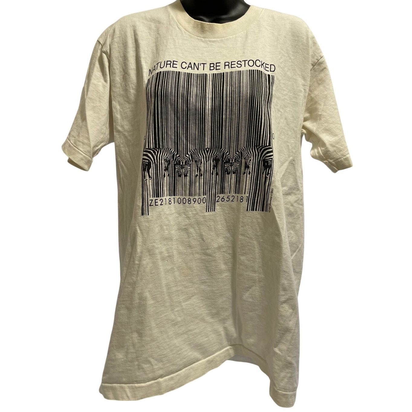 Vintage Vintage 90's Nature Can't Be Restocked Graphic T-Shirt Size US L / EU 52-54 / 3 - 1 Thumbnail