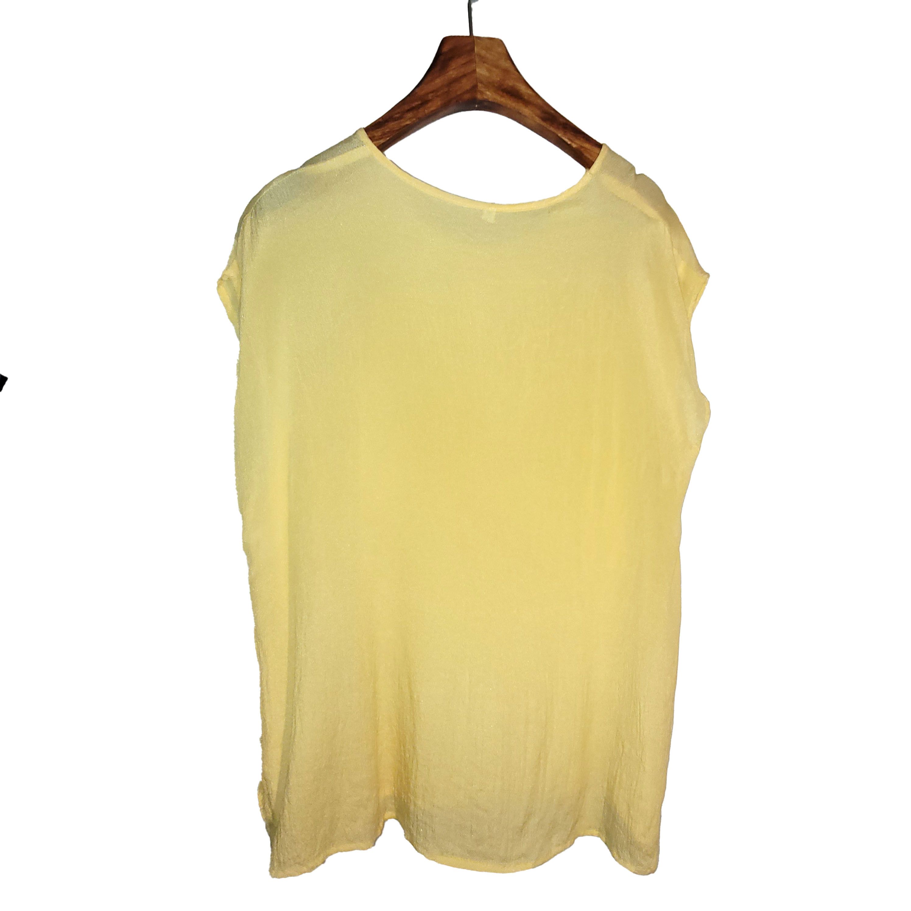 Other Women's 100% Silk Size L Sleeveless Tank Top Vest SAE995 Size L / US 10 / IT 46 - 1 Thumbnail