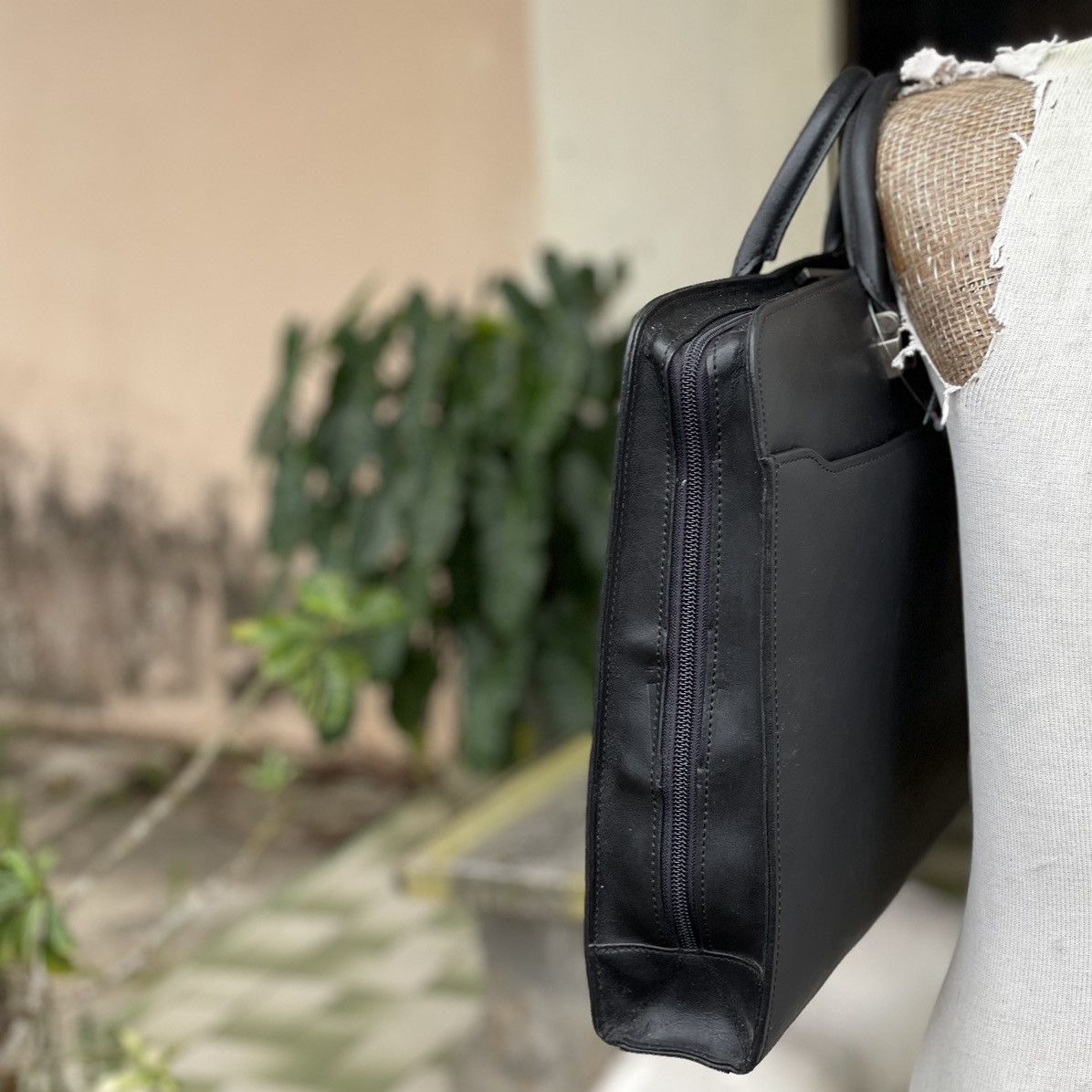 Leather × Pierre Cardin Vintage Pierre Cardin Black Leather Briefcase/Office Bag Size ONE SIZE - 6 Thumbnail