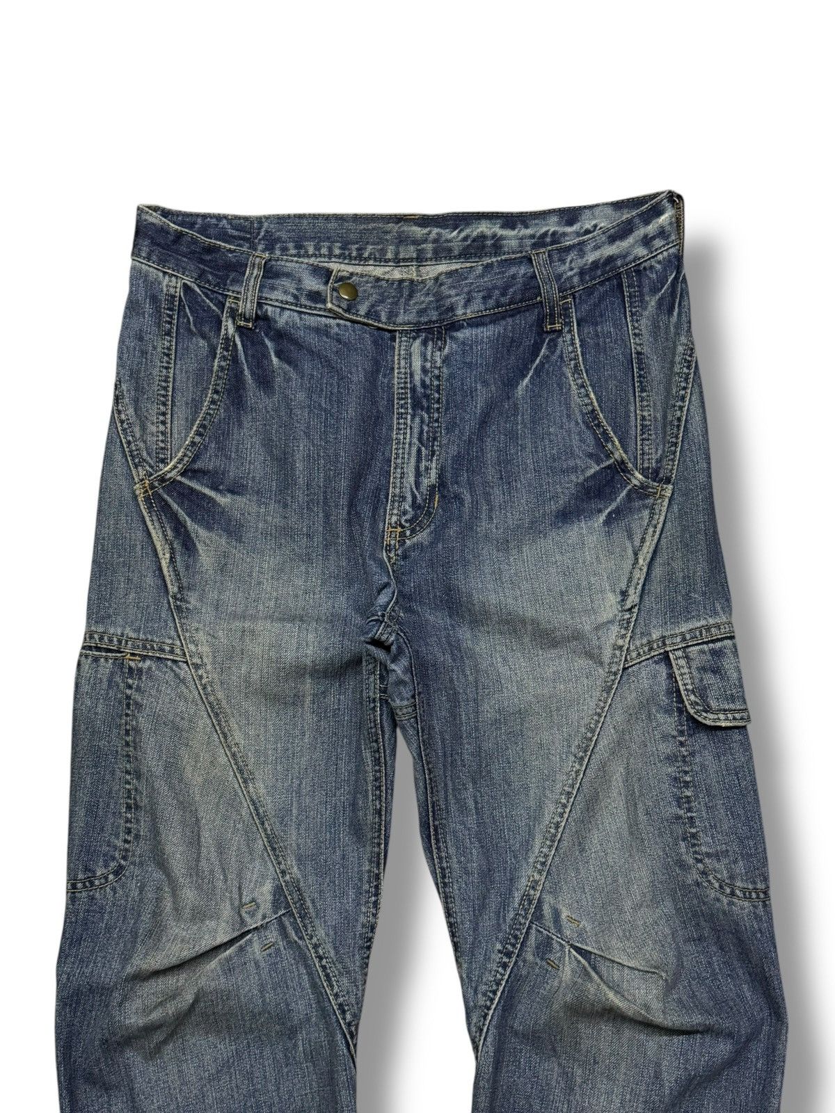 Japanese Brand Vintage Mysty Woman Y2K Japanese Cargo Panel Denim Jeans W32 Size 32" / US 10 / IT 46 - 4 Thumbnail