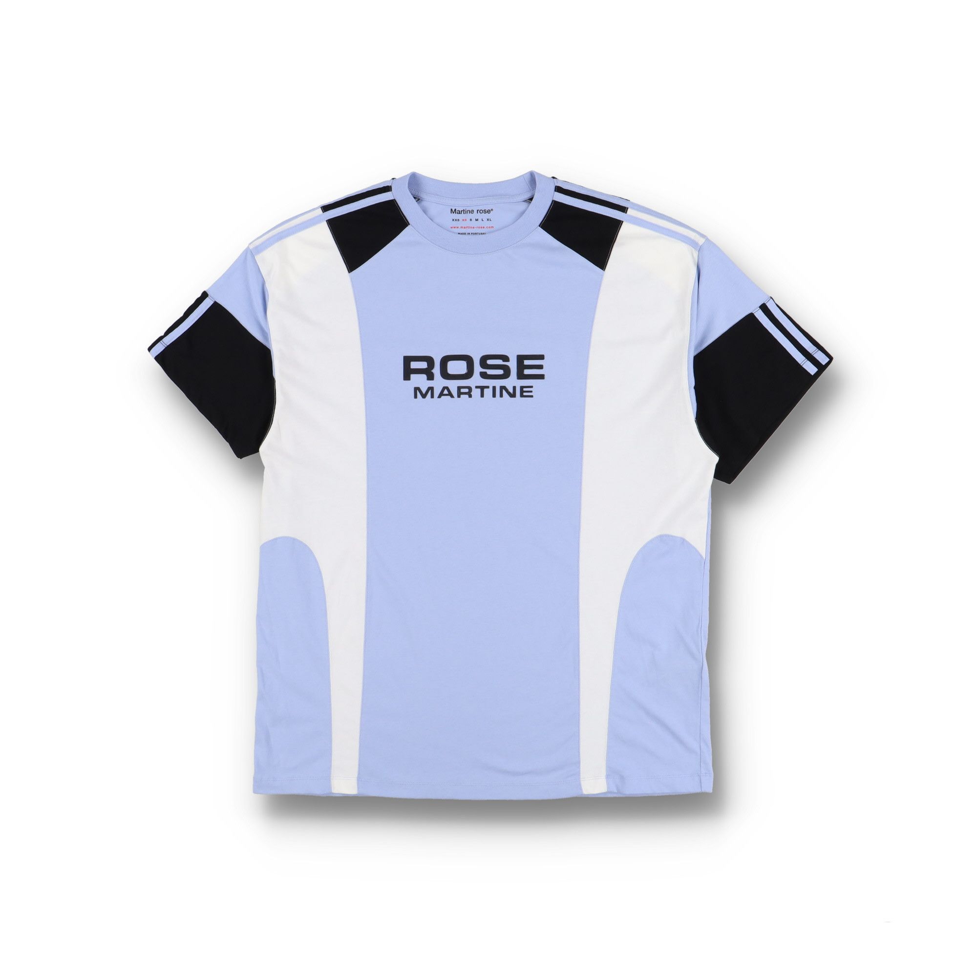 Blue Panelled Logo Oversized T-Shirt