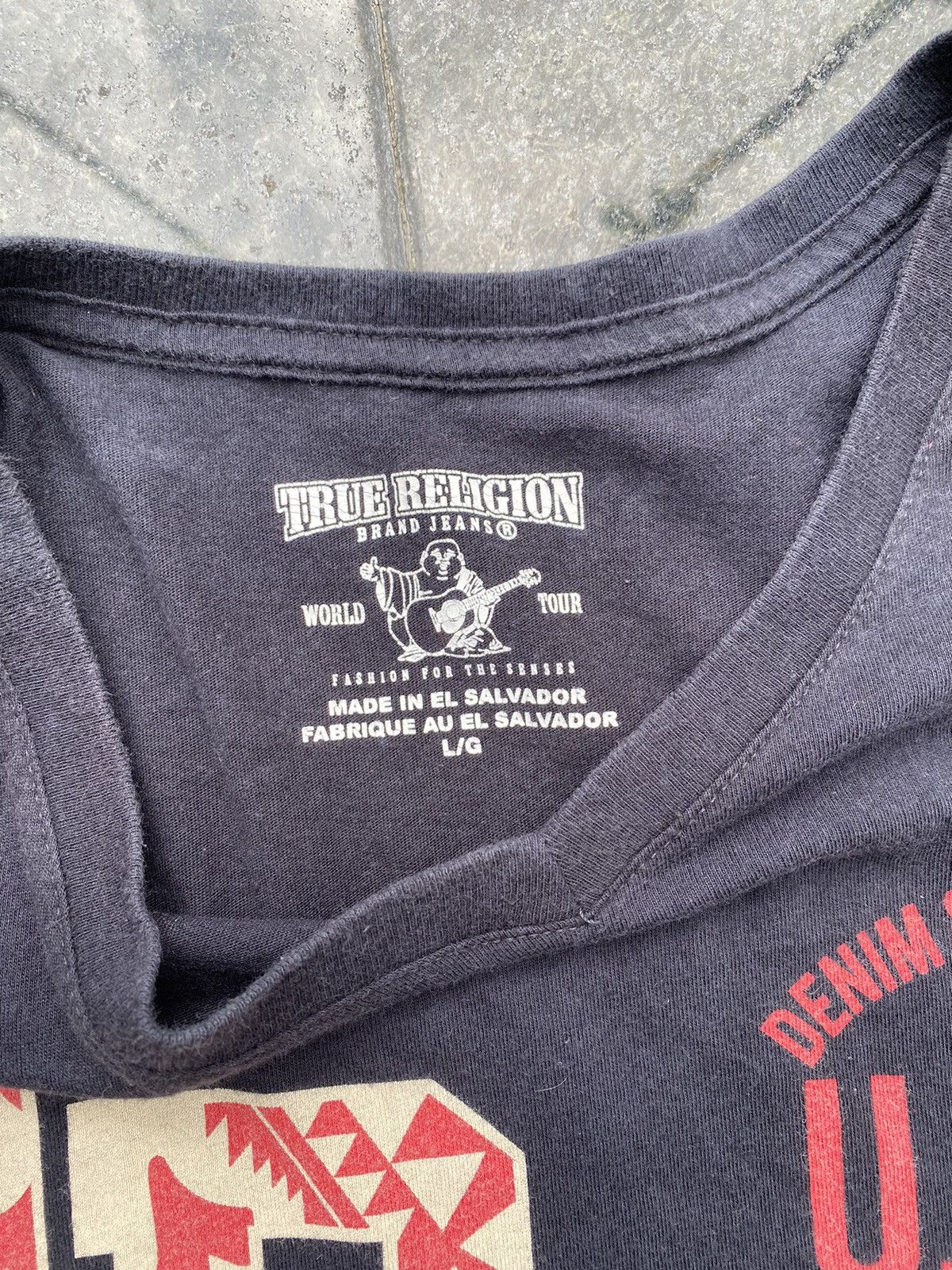 True Religion × Vintage 90S TRUE RELIGION RARE MULTI LOGO USA RETRO TEE TSHIRT Size US L / EU 52-54 / 3 - 4 Thumbnail