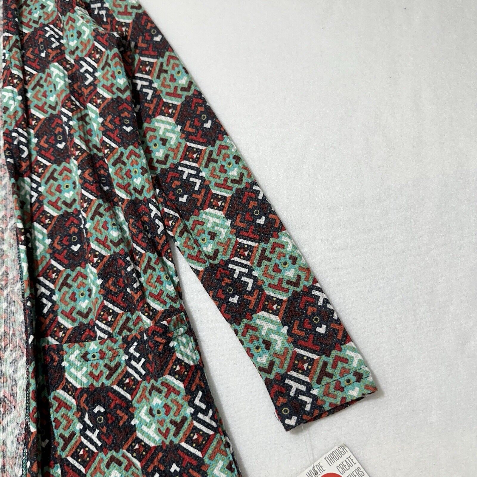 Other LuLaRoe Sarah Small Duster Cardigan Sweater Pocket Geometric Size S / US 4 / IT 40 - 5 Thumbnail