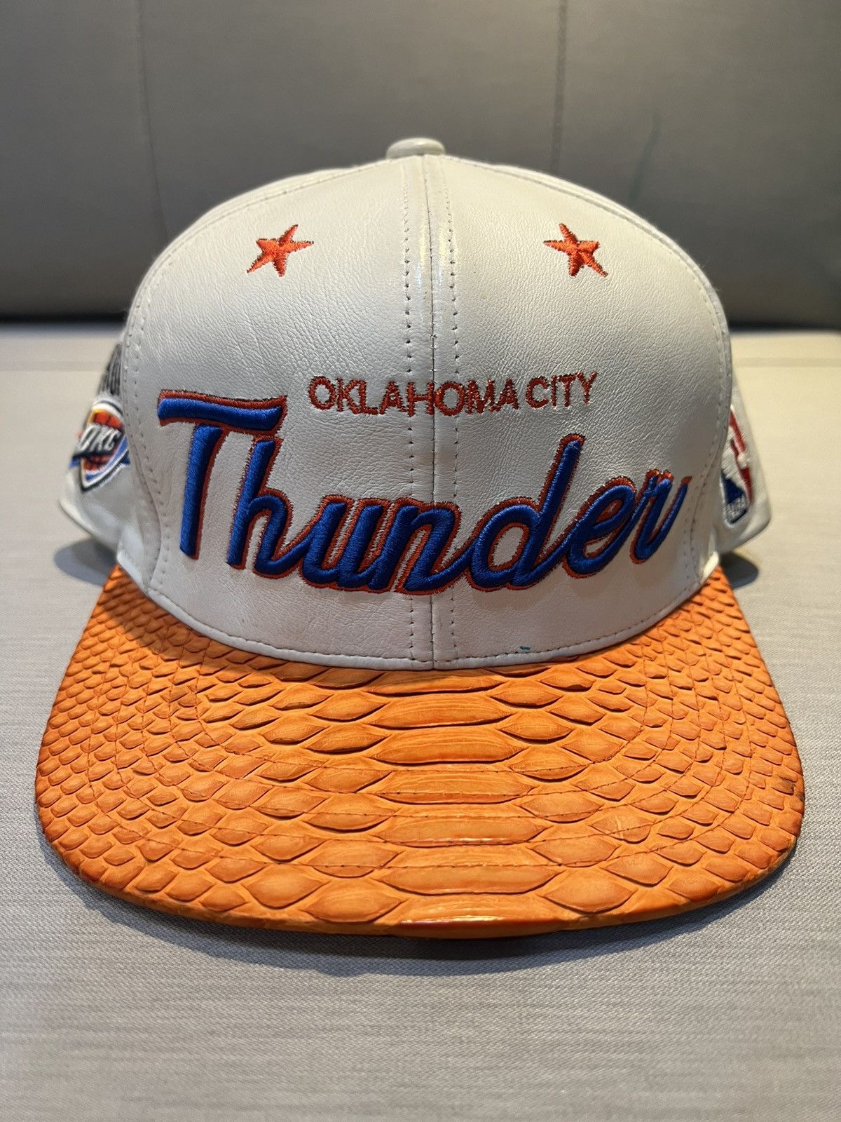 Just Don × Mitchell & Ness Just Don Oklahoma City Thunder Python Skin Snapback – Rare Size ONE SIZE - 1 Thumbnail