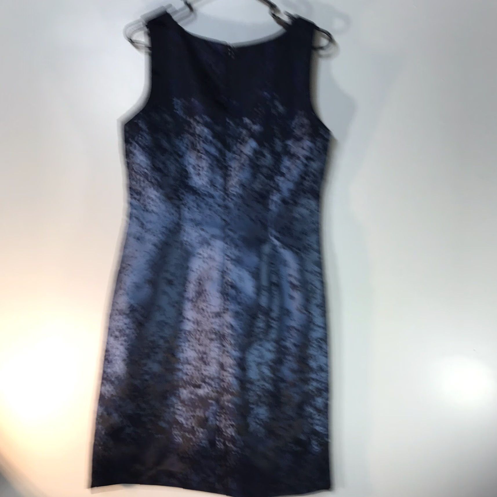 Vintage Mario Serrani Geometric Pencil Dress Womens Size 6 Blue/Black Italy Size M / US 6-8 / IT 42-44 - 2 Thumbnail