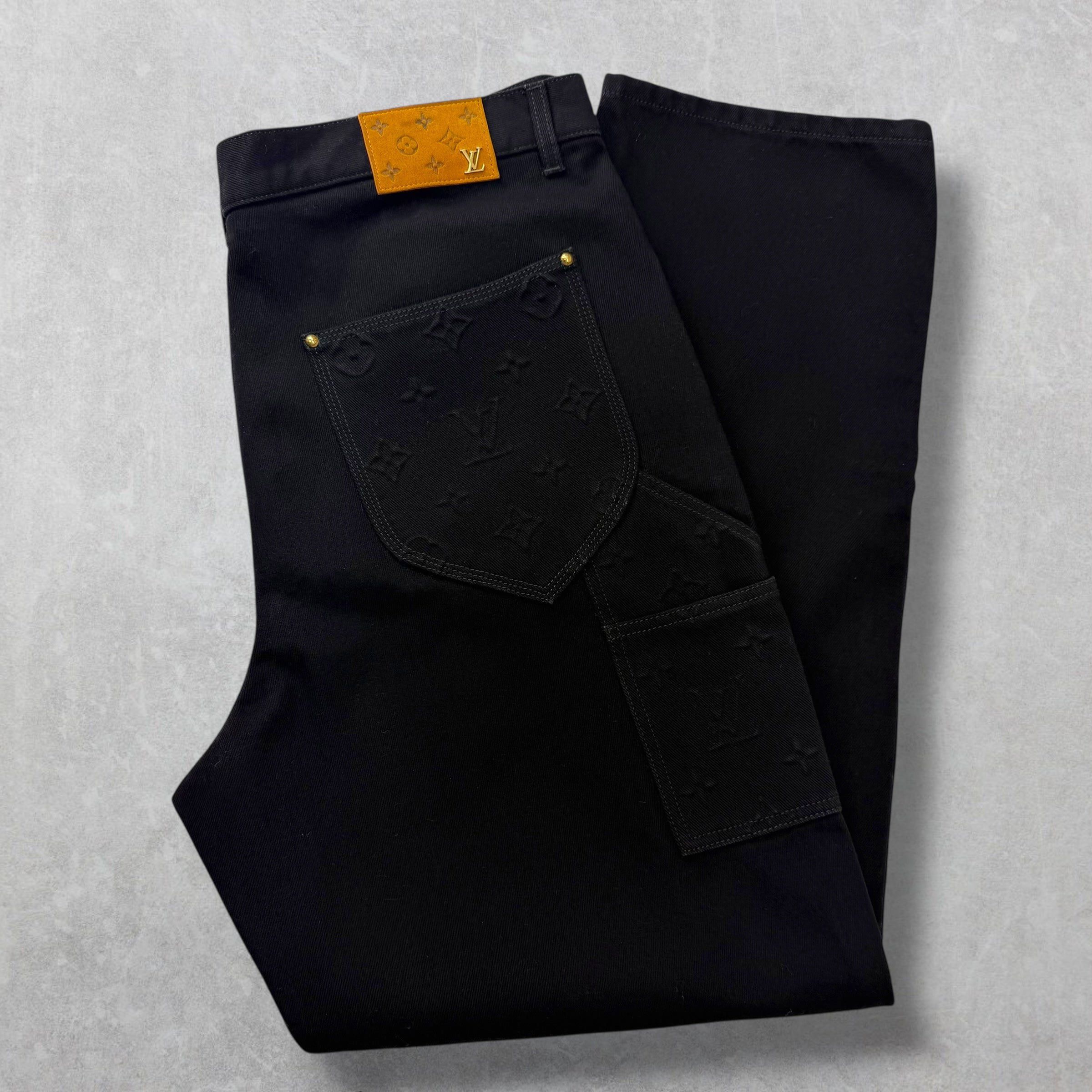Louis Vuitton Louis Vuitton Monogram Detail Carpenter Denim 40 Size US 40 / EU 56 - 1 Thumbnail