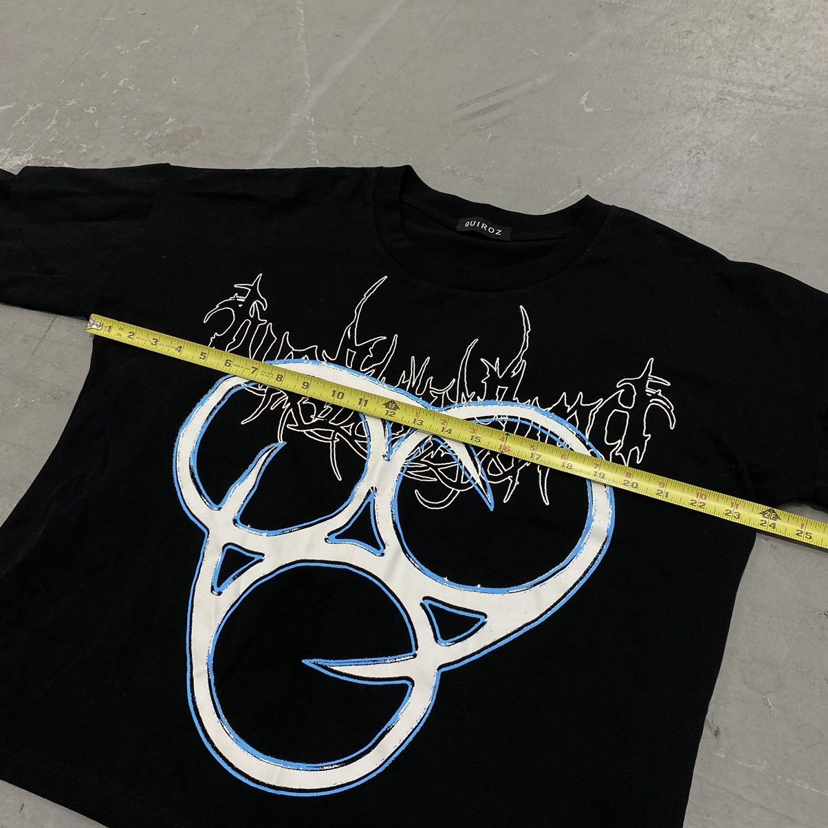 Band Tees × Japanese Brand Quiroz Y2K Boxy Undersleeve Gothic Grunge 666 Metal Tee Size US M / EU 48-50 / 2 - 2 Thumbnail