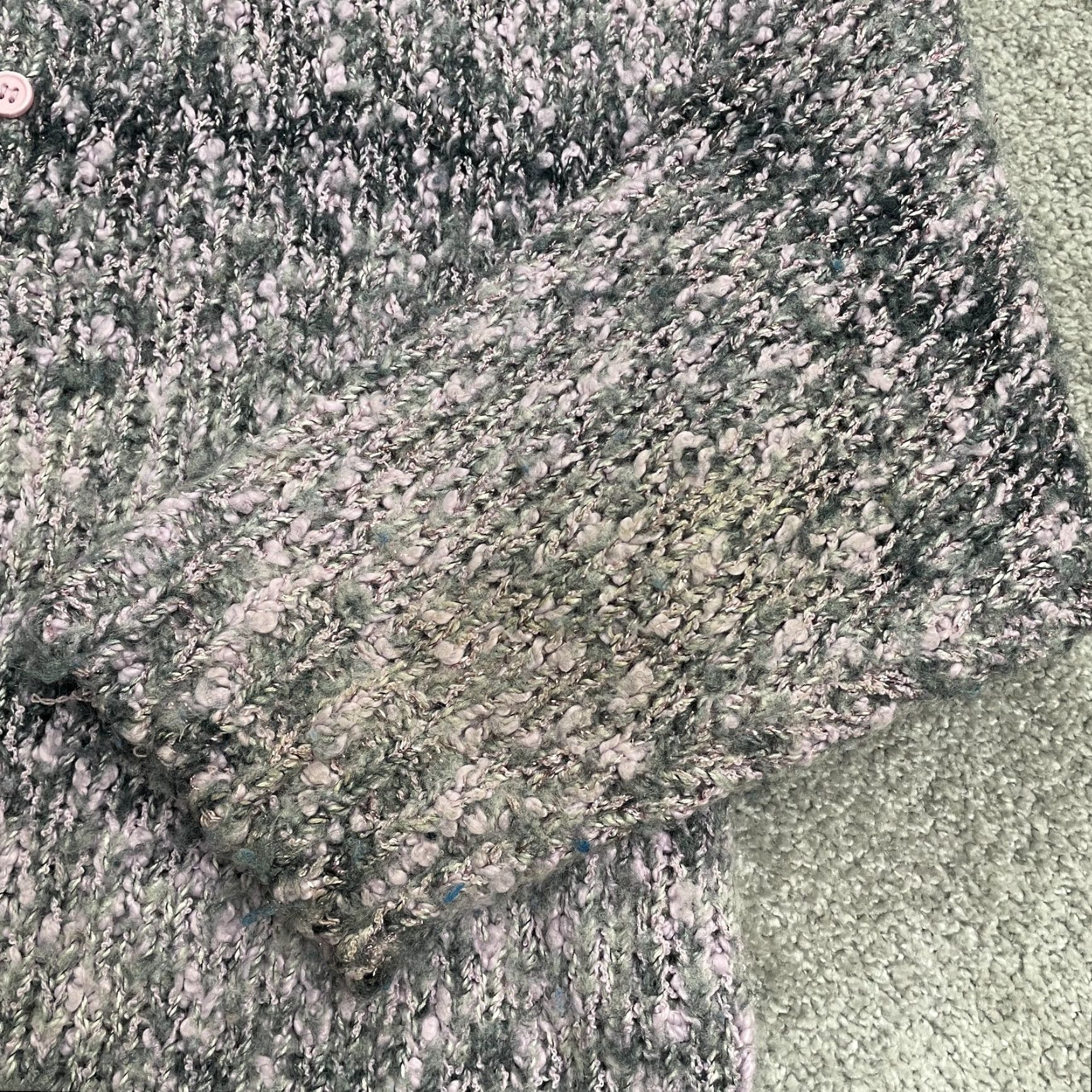 Vintage VINTAGE Evian Pullover Sweater Womens Large Pink 1/2 Button Up Mock Casual Knit Chunky-Knit Size L / US 10 / IT 46 - 5 Thumbnail