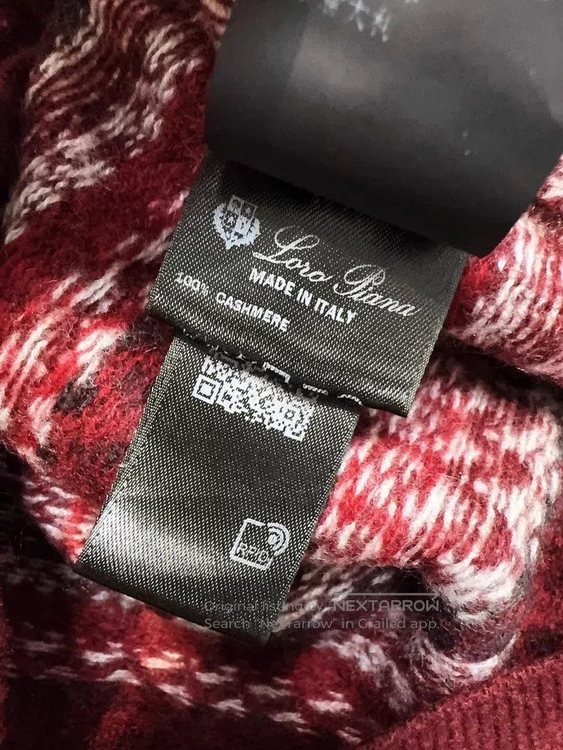 Loro Piana Loro Piana Holiday Limited Wine Red Fair Isle Knit Wool an Size S / US 4 / IT 40 - 6 Thumbnail