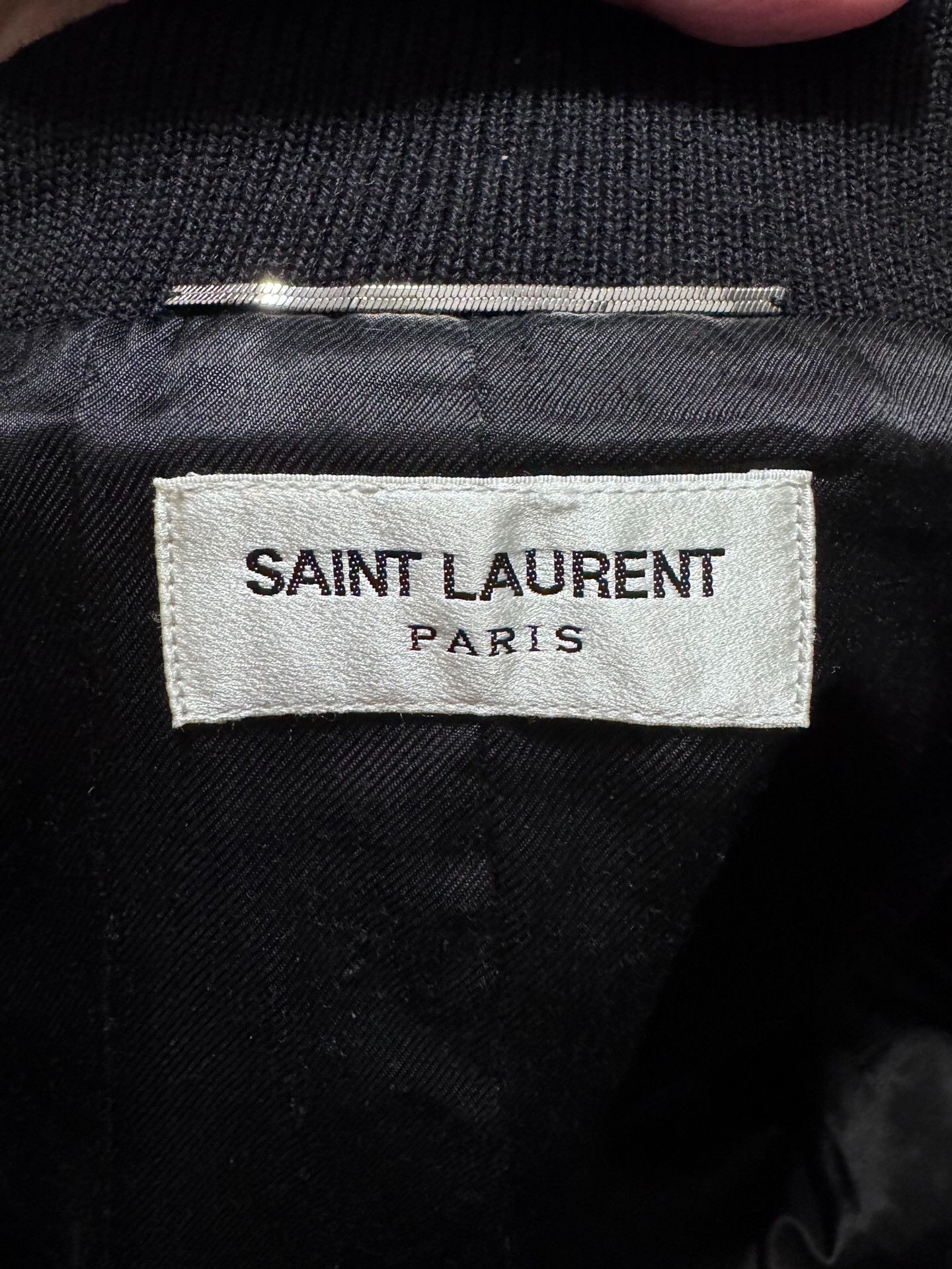 Saint Laurent Paris Saint laurent Black and white patchwork leather baseball ja Size US S / EU 44-46 / 1 - 4 Thumbnail