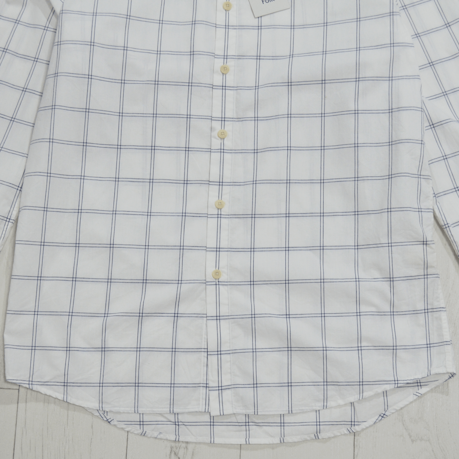 Folk Folk Casual Shirt size 2 and 5 White Check 100% Cotton Basic Size US XL / EU 56 / 4 - 5 Thumbnail