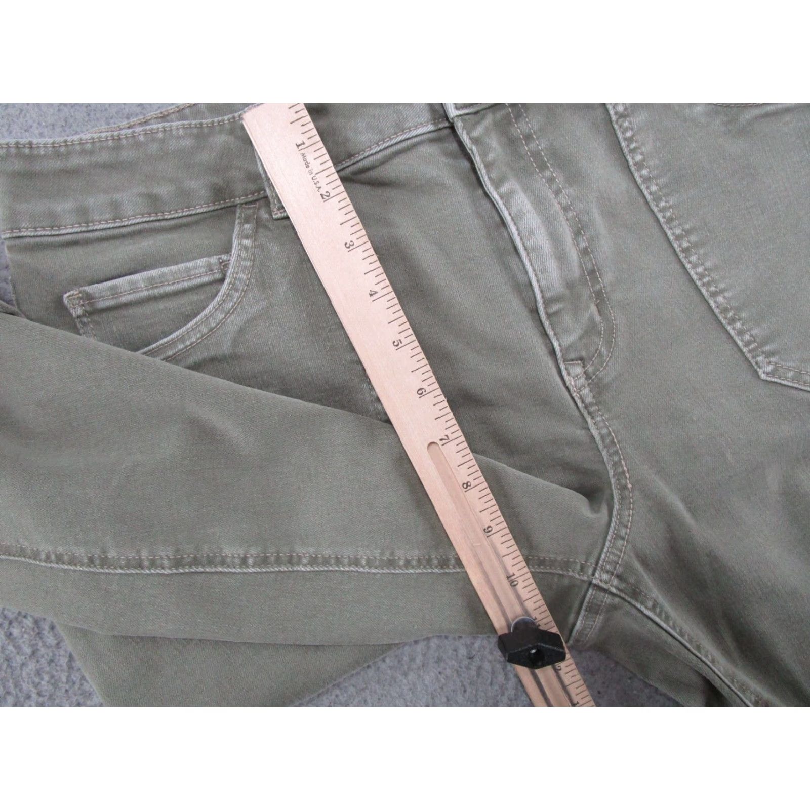 Vintage Maurices M Jeans Slim Straight Ankle Olive Green Denim Jeans Size 16 Womens Regular Cotton Denim Size 38" / US 16 / IT 52 - 7 Thumbnail