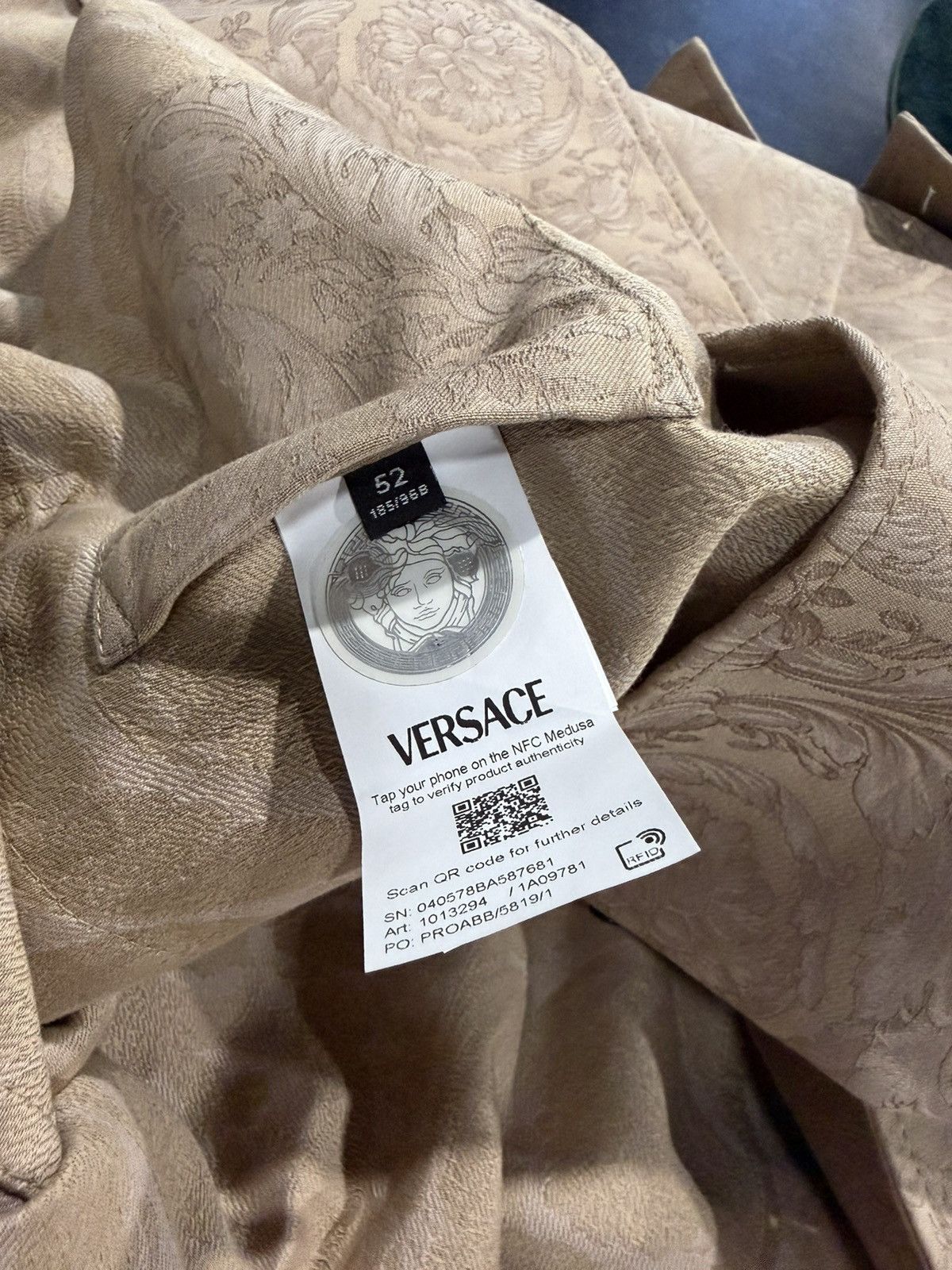 Versace Versace Barocco Jacquard Trench Coat Size XXL / US 16-18 / IT 52-54 - 7 Thumbnail