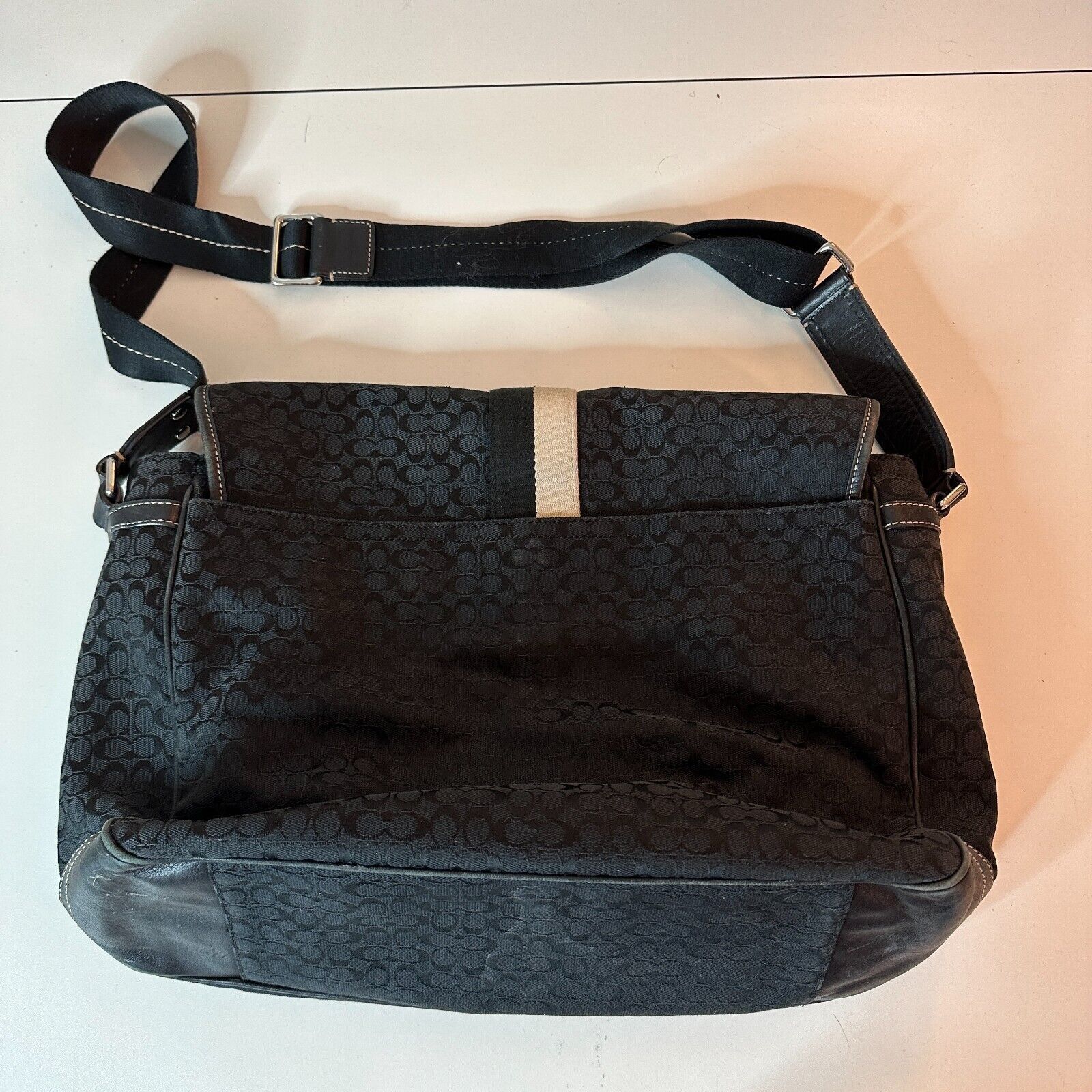 Coach Coach Signature Black Tan Voyager Messenger Shoulder Bag Size ONE SIZE - 3 Thumbnail