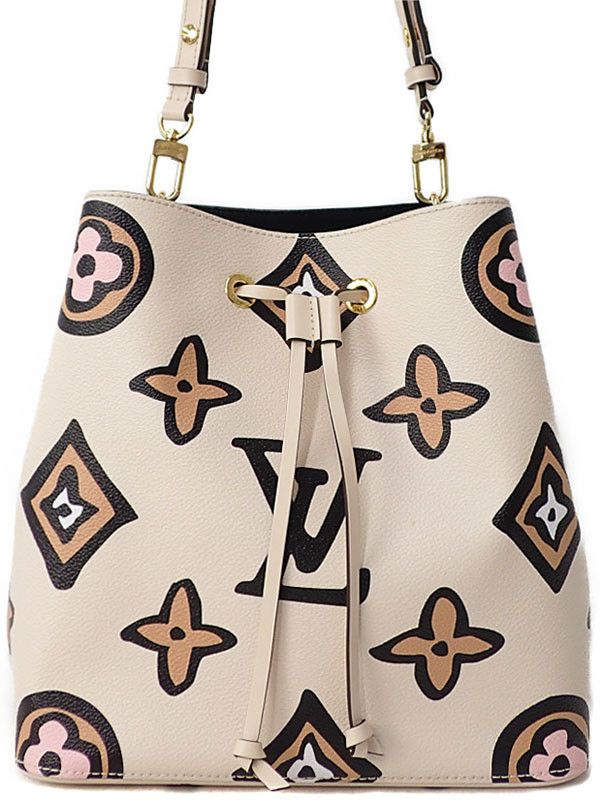 Louis Vuitton Wild At Heart Neo Noe Shoulder Bag Beige Black