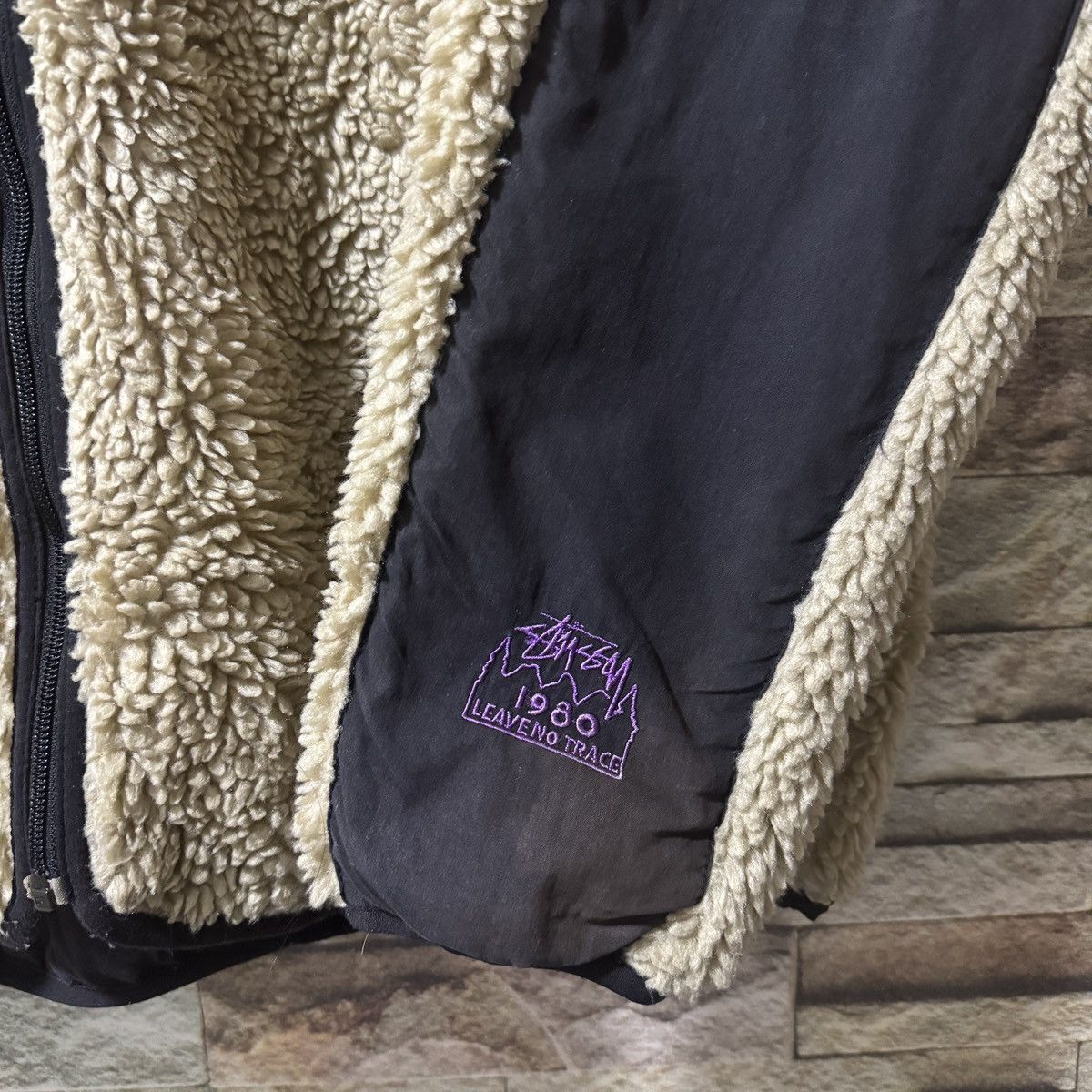 Stussy × Vintage Vintage Stussy Reversible Fleece Jacket Size US L / EU 52-54 / 3 - 8 Thumbnail