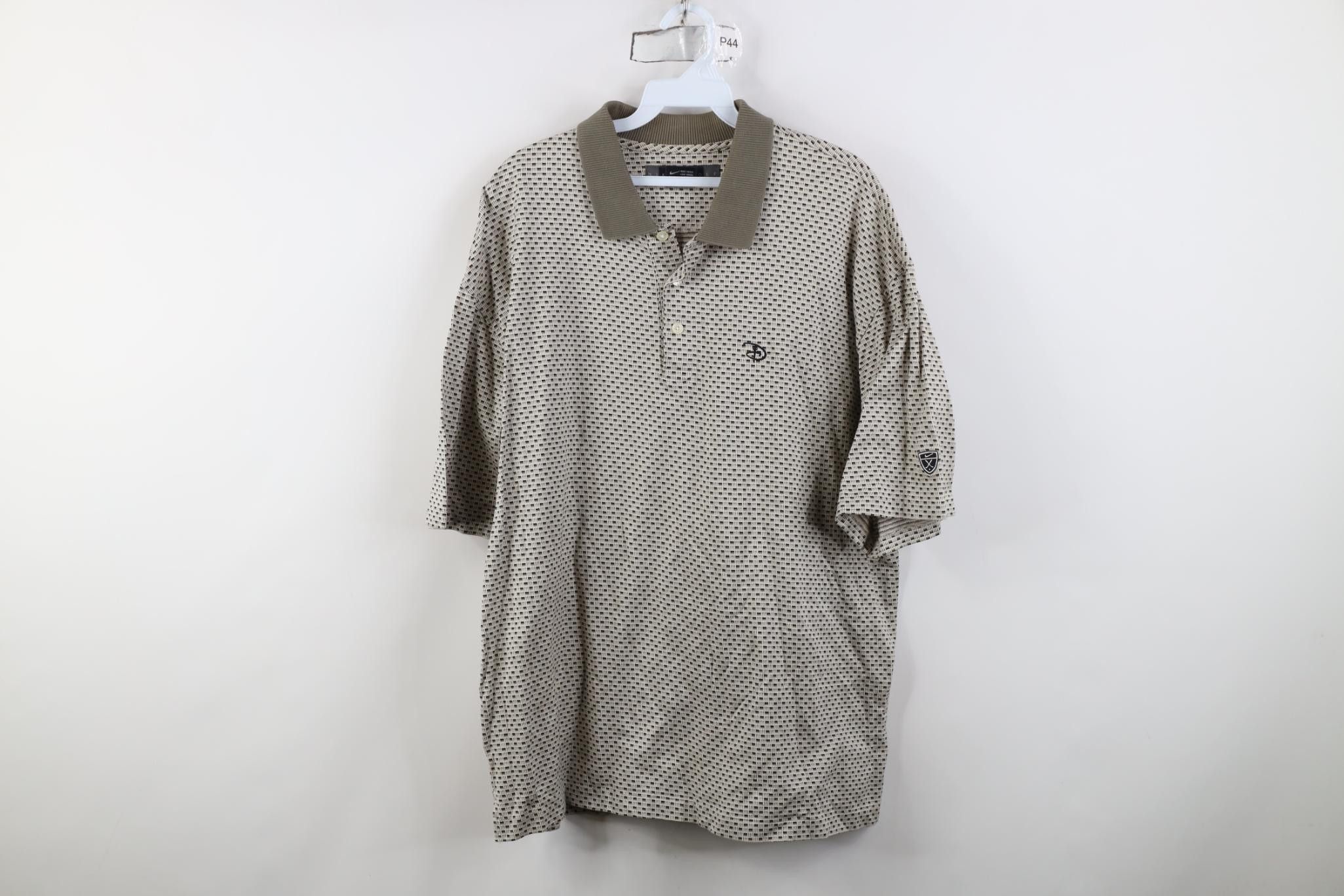 Nike × Vintage Vintage 90s Nike Golf Abstract Patterned Polo Shirt 