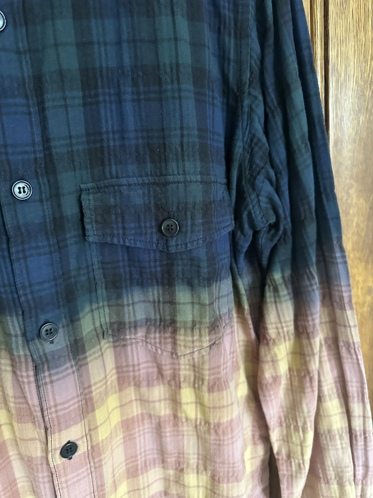 Saint Laurent Paris SS16 Saint Laurent surf sound bleached flannel 2 tone Hedi Size US L / EU 52-54 / 3 - 17 Thumbnail