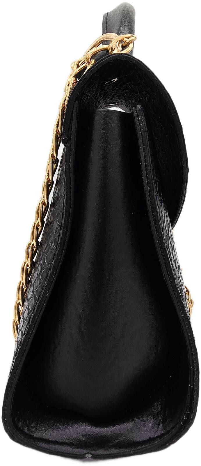 Genetic Manipulation Shinichiro Kuriya Elegant Black Crocodile Pattern Leather Handbag with Strap Size ONE SIZE - 4 Thumbnail