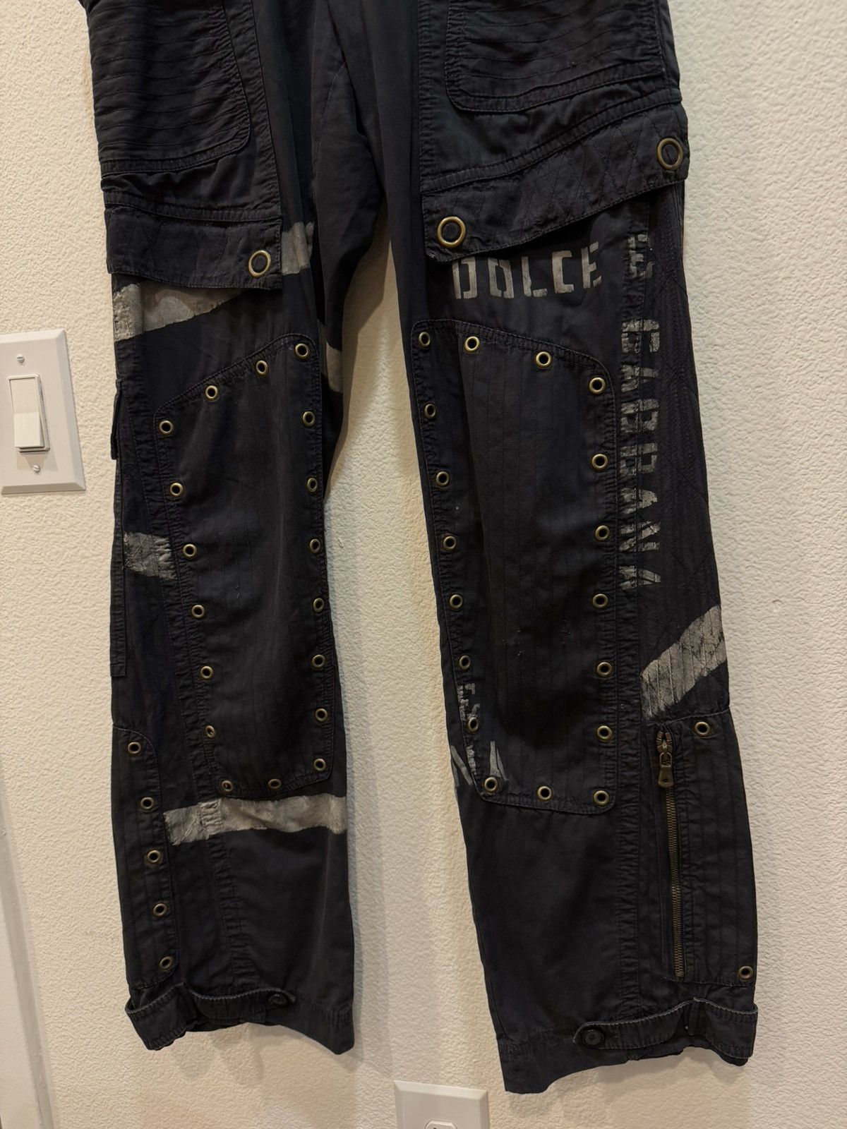 Dolce & Gabbana SS04 Reinforced Painted Cargo Utility Pants 44 Size US 30 / EU 46 - 3 Thumbnail
