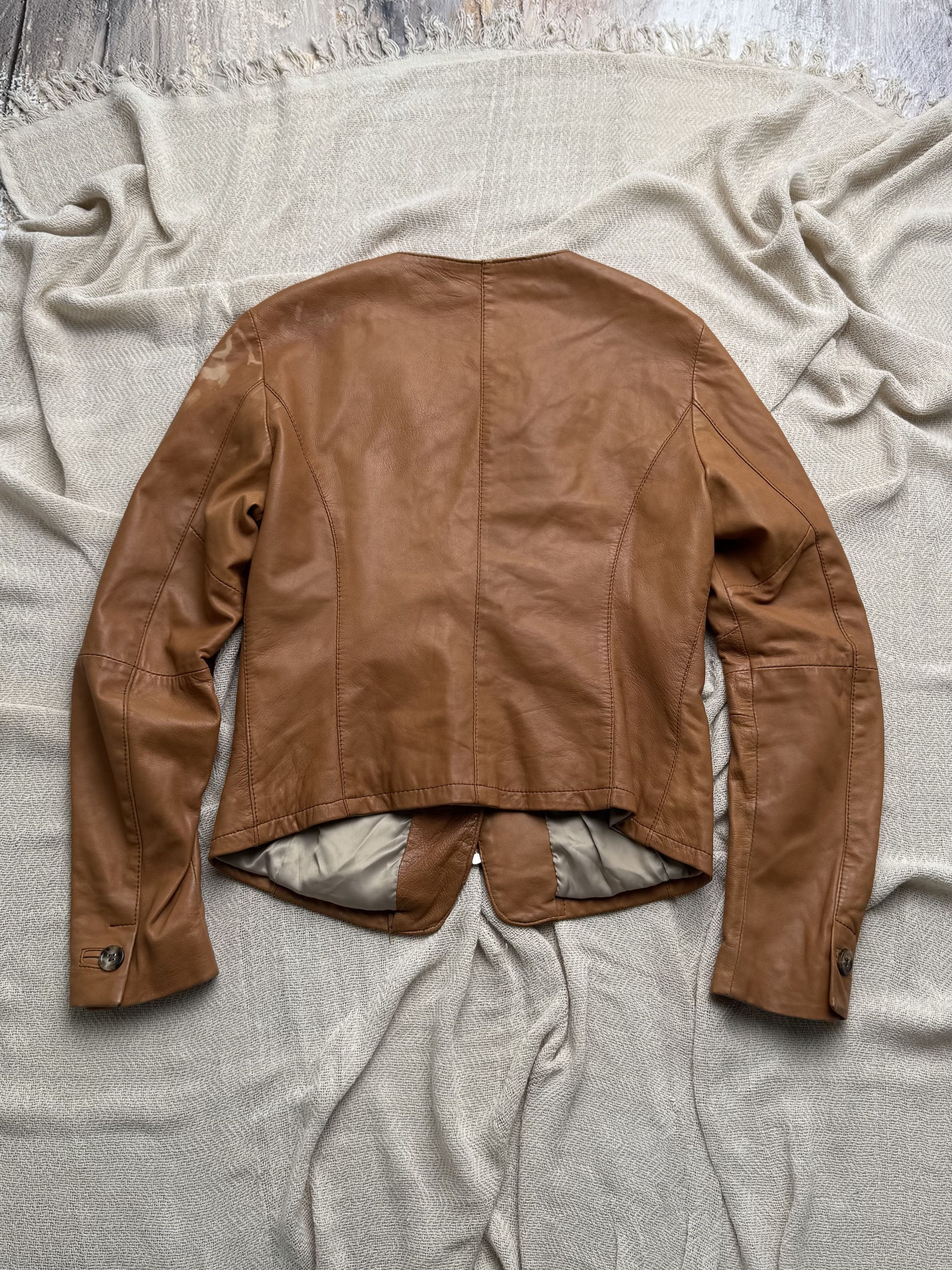 Vintage Vintage Leather Jacket Zip Button Moto Biker Coat Size M / US 6-8 / IT 42-44 - 10 Thumbnail