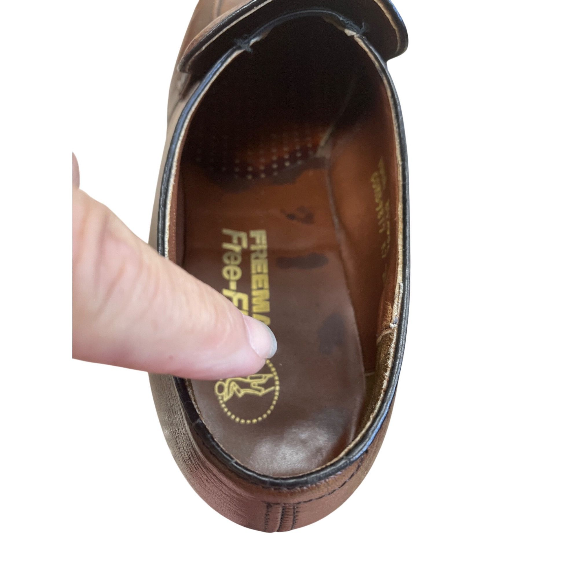 Freeman Freeman Free Flex Mens Brown Leather Slip-On Loafers Shoes S Size US 10.5 / EU 43-44 - 13 Thumbnail