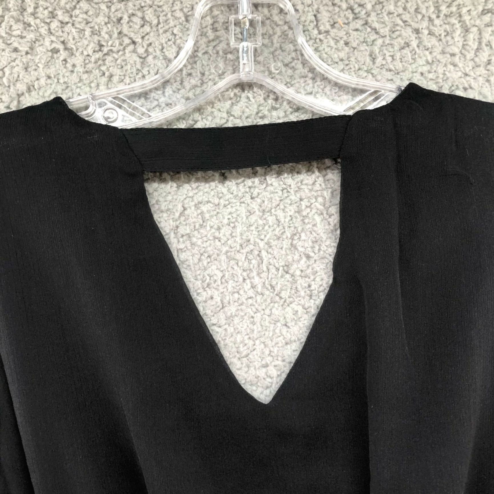 Vintage Vero Moda Cocktail Dress Womens S Cut Out Back Sequin Shoulders A-line Dress Short Black Sleeveless Party/Cocktail Formal 90s? Size S / US 4 / IT 40 - 7 Thumbnail