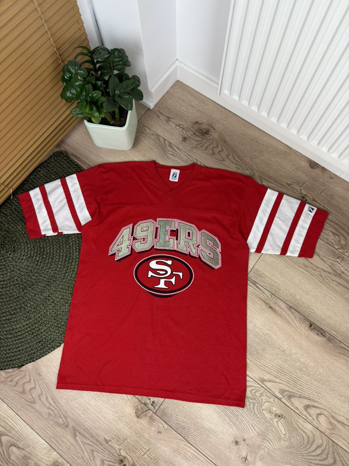 NFL Vintage NFL Logo 7 80s San Francisco 49ers Jersey Made USA Size US L / EU 52-54 / 3 - 1 Thumbnail