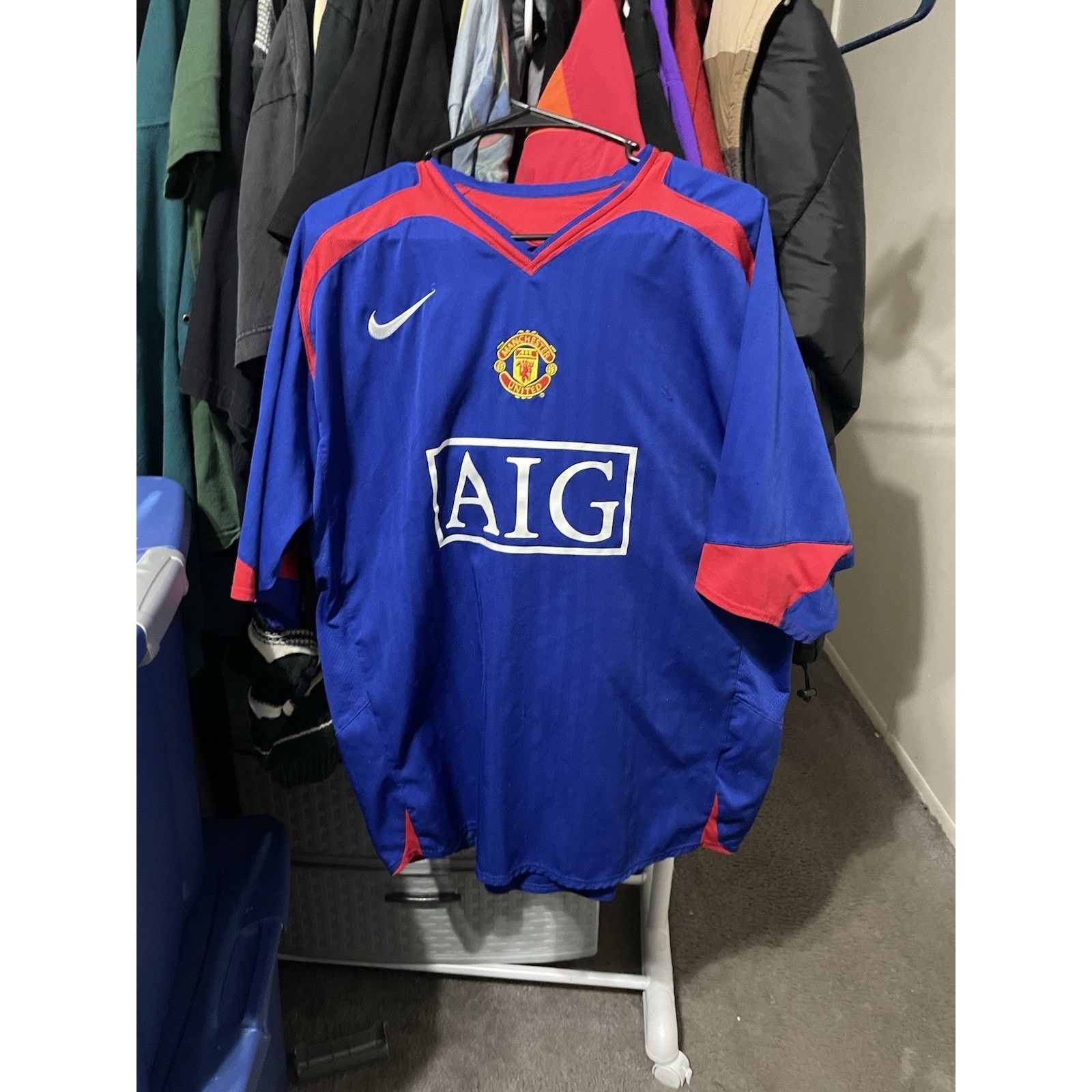 Nike Size 2XL- Rare MANCHESTER UNITED 2006/07 THIRD AWAY jersey V Size US XXL / EU 58 / 5 - 1 Thumbnail