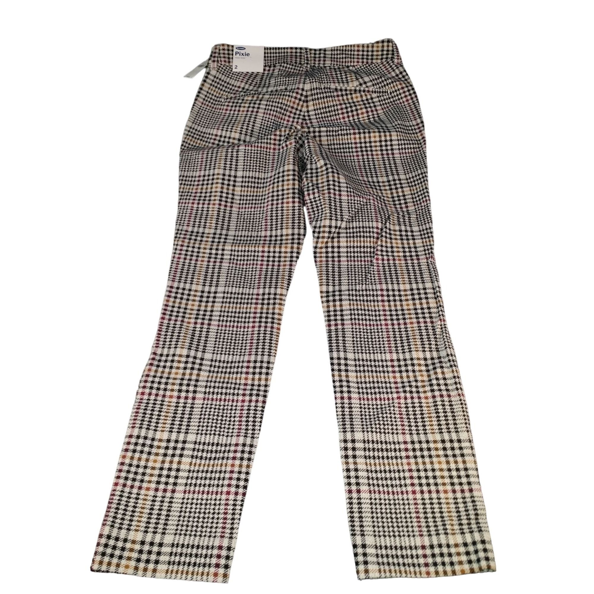 Old Navy Old Navy Pixie High Rise Ankle Pants Women Sz 2 Patterned Pl Size 26" / US 2 / IT 38 - 5 Thumbnail